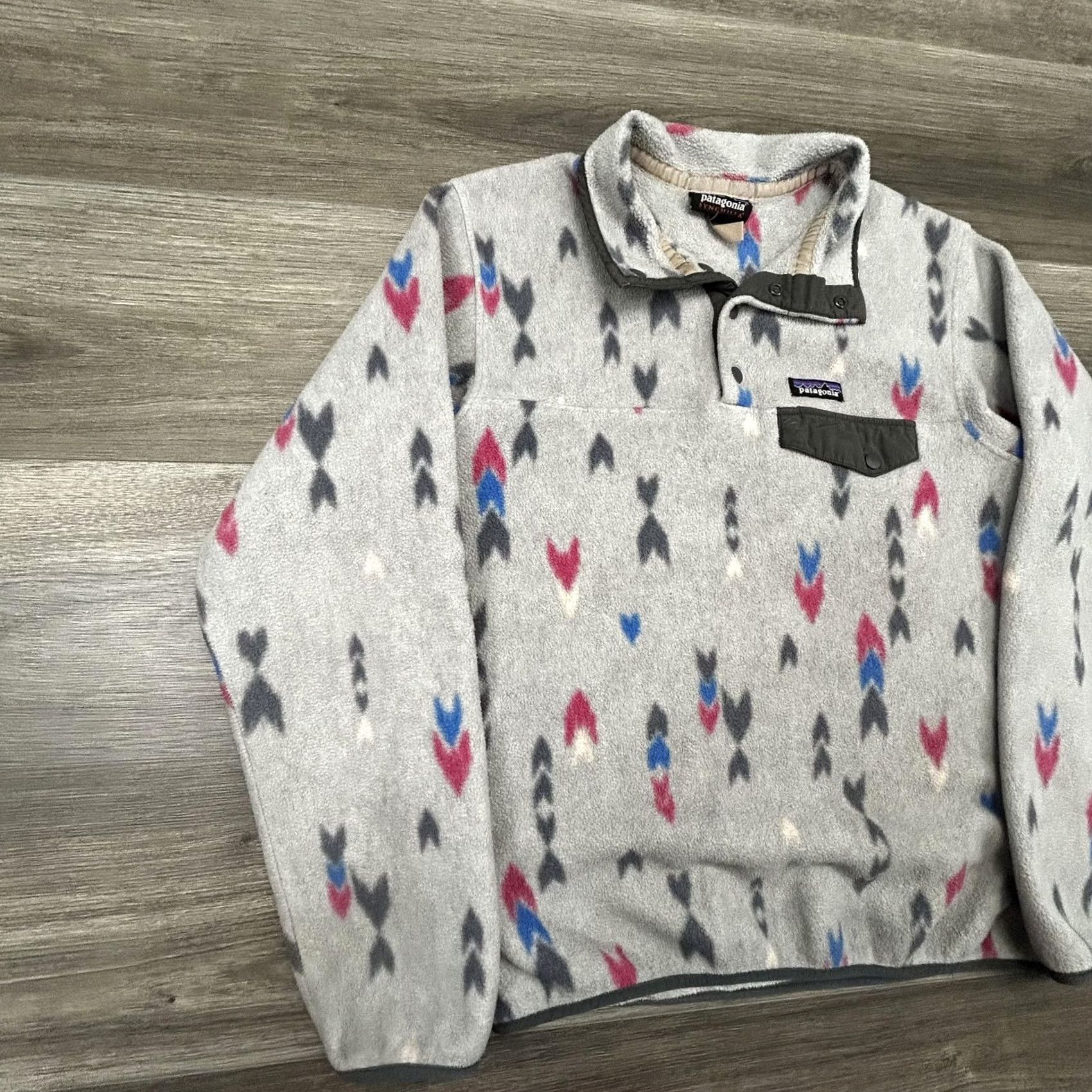 Patagonia Patagonia Synchilla Snap-T Fleece Pullover Jacket Womens M Gray Southwestern All Seasons Outdoor Size M / US 6-8 / IT 42-44 - 3 Thumbnail