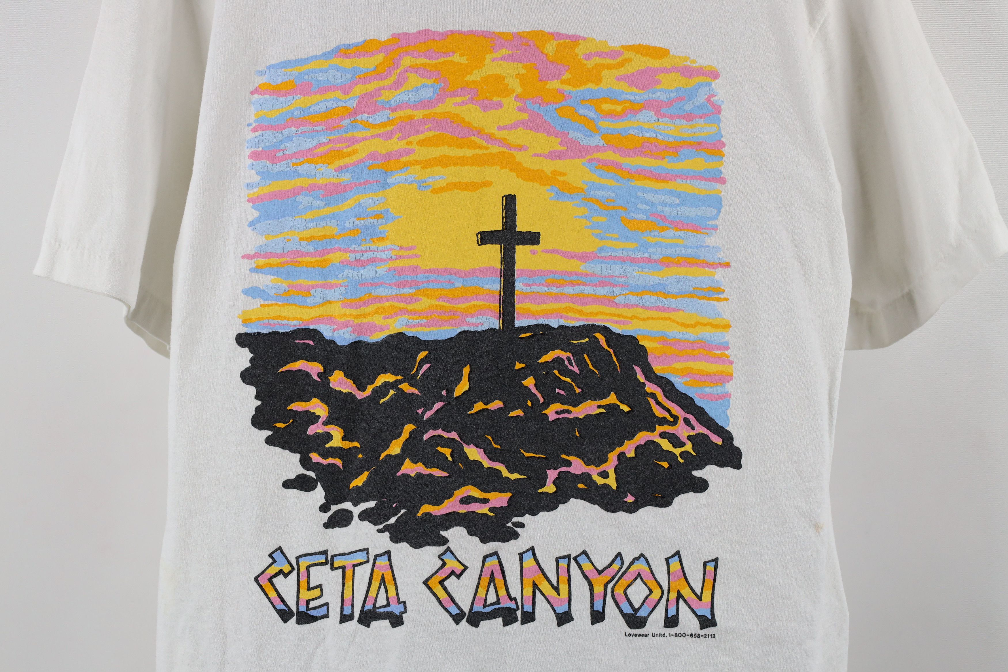 Vintage Vintage 90s Cross Jesus Ceta Canyon Short Sleeve T-Shirt Size US M / EU 48-50 / 2 - 4 Thumbnail