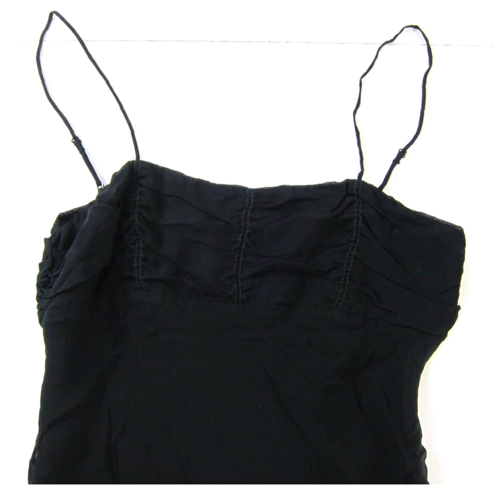 White House Black Market NWT White House Black Market Black 100% Rayon Midi Tank Slip Dress Women 12 Size XL / US 12-14 / IT 48-50 - 3 Thumbnail