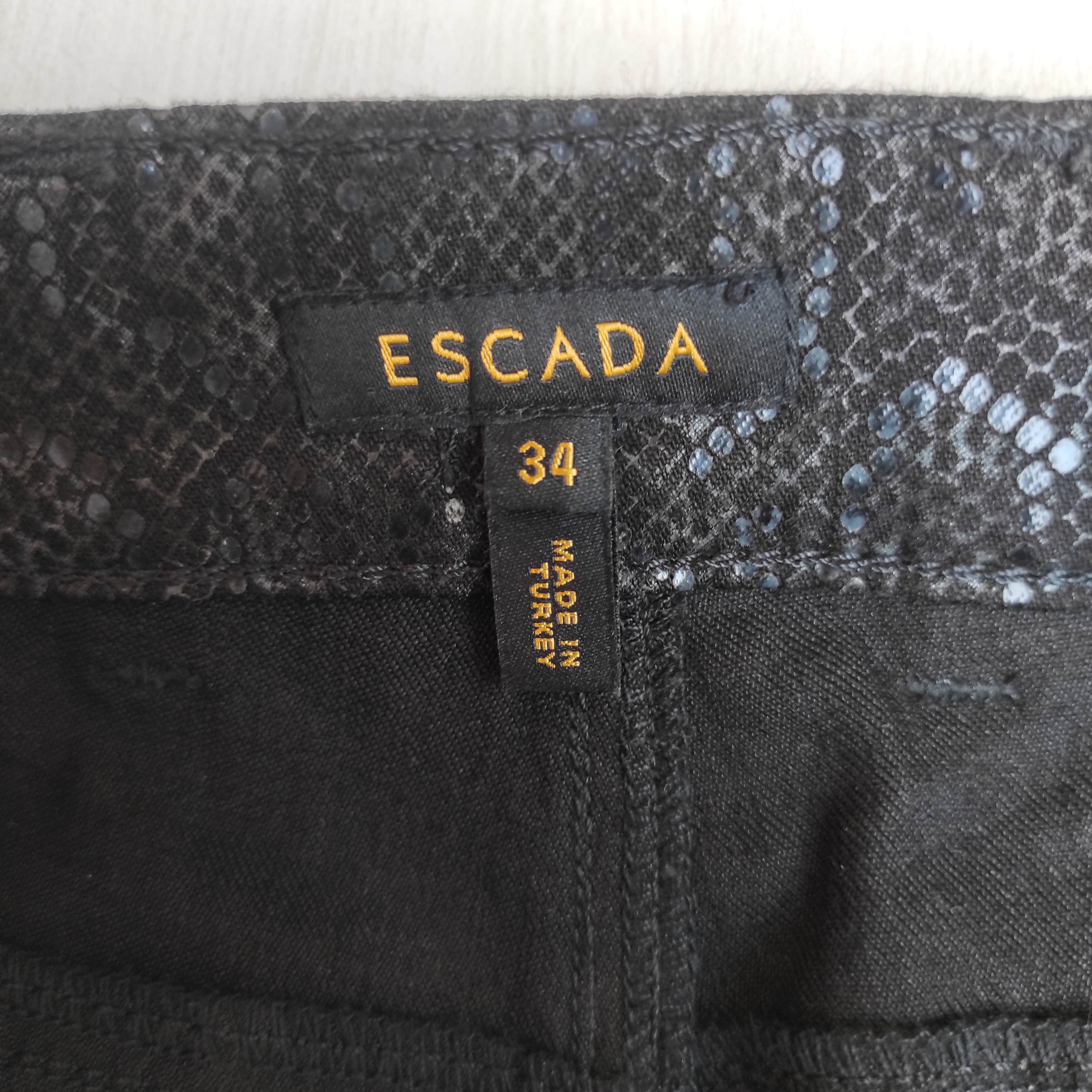 Escada Escada Python Pants Black Snake Print Sexy Designer Size 30" / US 8 / IT 44 - 9 Thumbnail