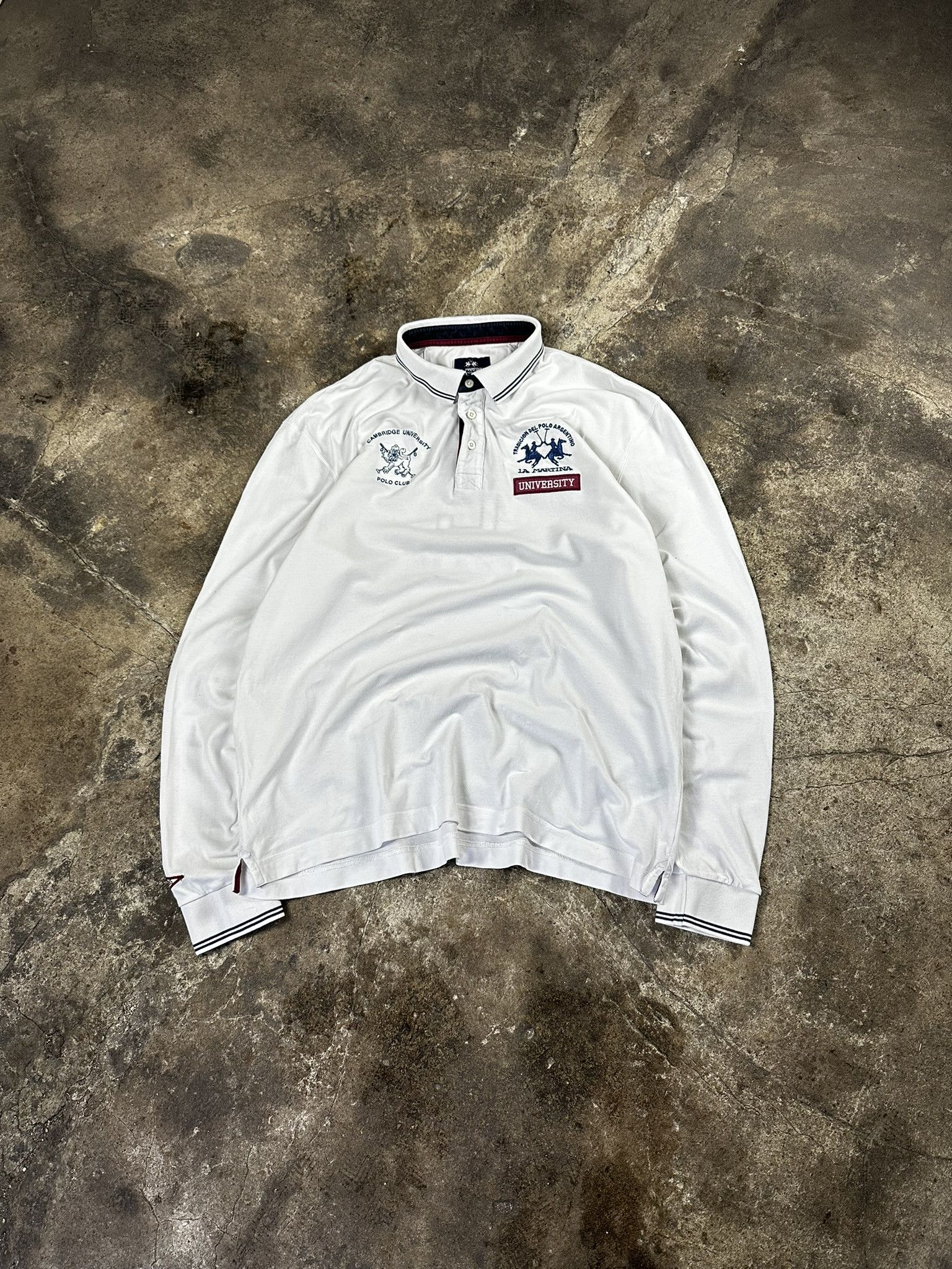 La Martina Vintage Y2k La Martina Cambridge University Longsleeve Polo Size US XXL / EU 58 / 5 - 1 Thumbnail