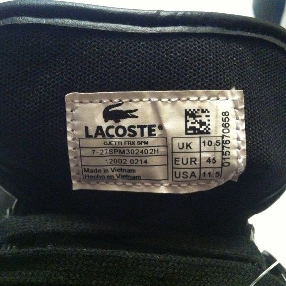 Lacoste LACOSTE MENS NEW BLACK LEATHER FASHION SNEAKERS SIZE: 11.5 Size US 11.5 / EU 44-45 - 15 Thumbnail