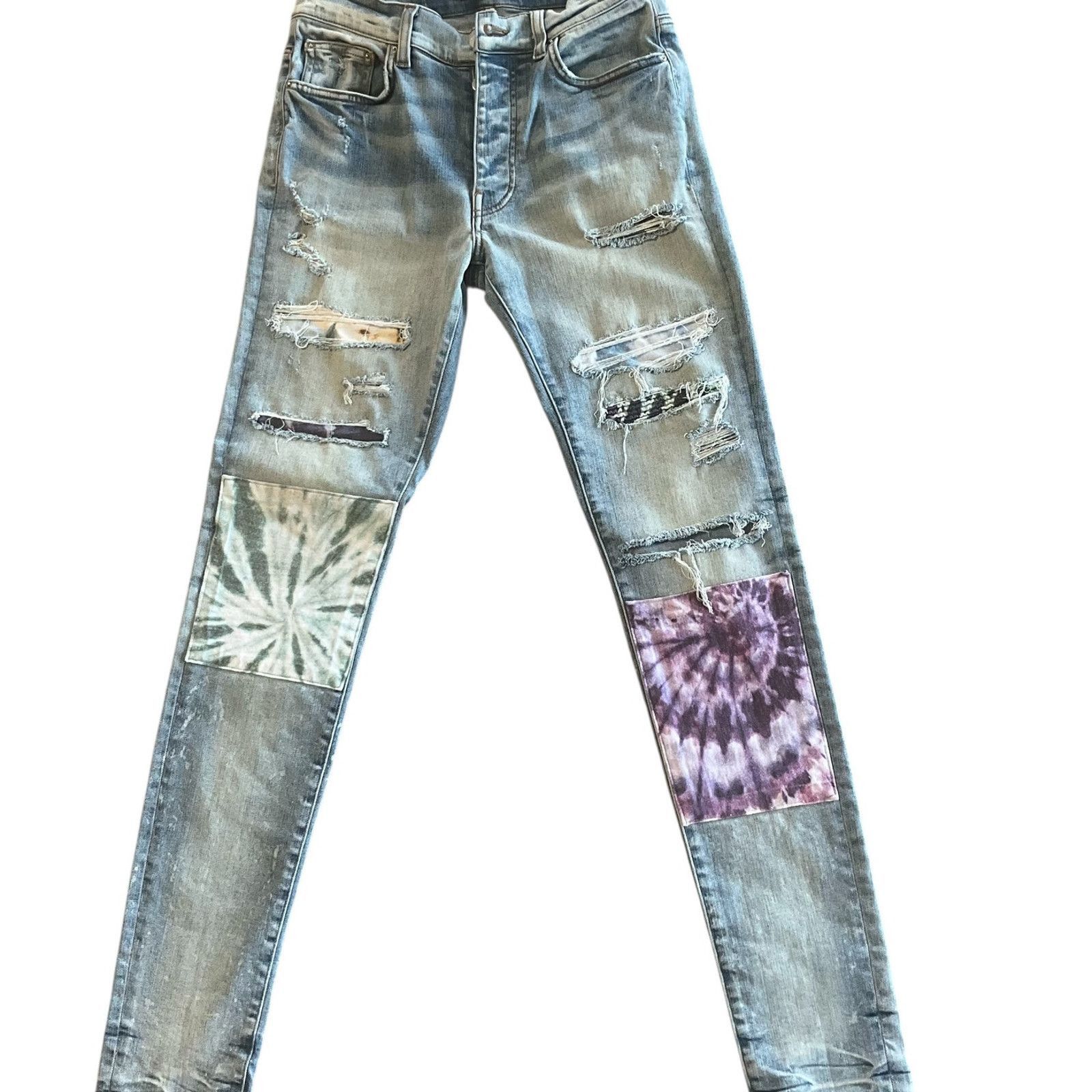 Amiri Amiri Mx1 Tie Dye Patch Jeans | Grailed