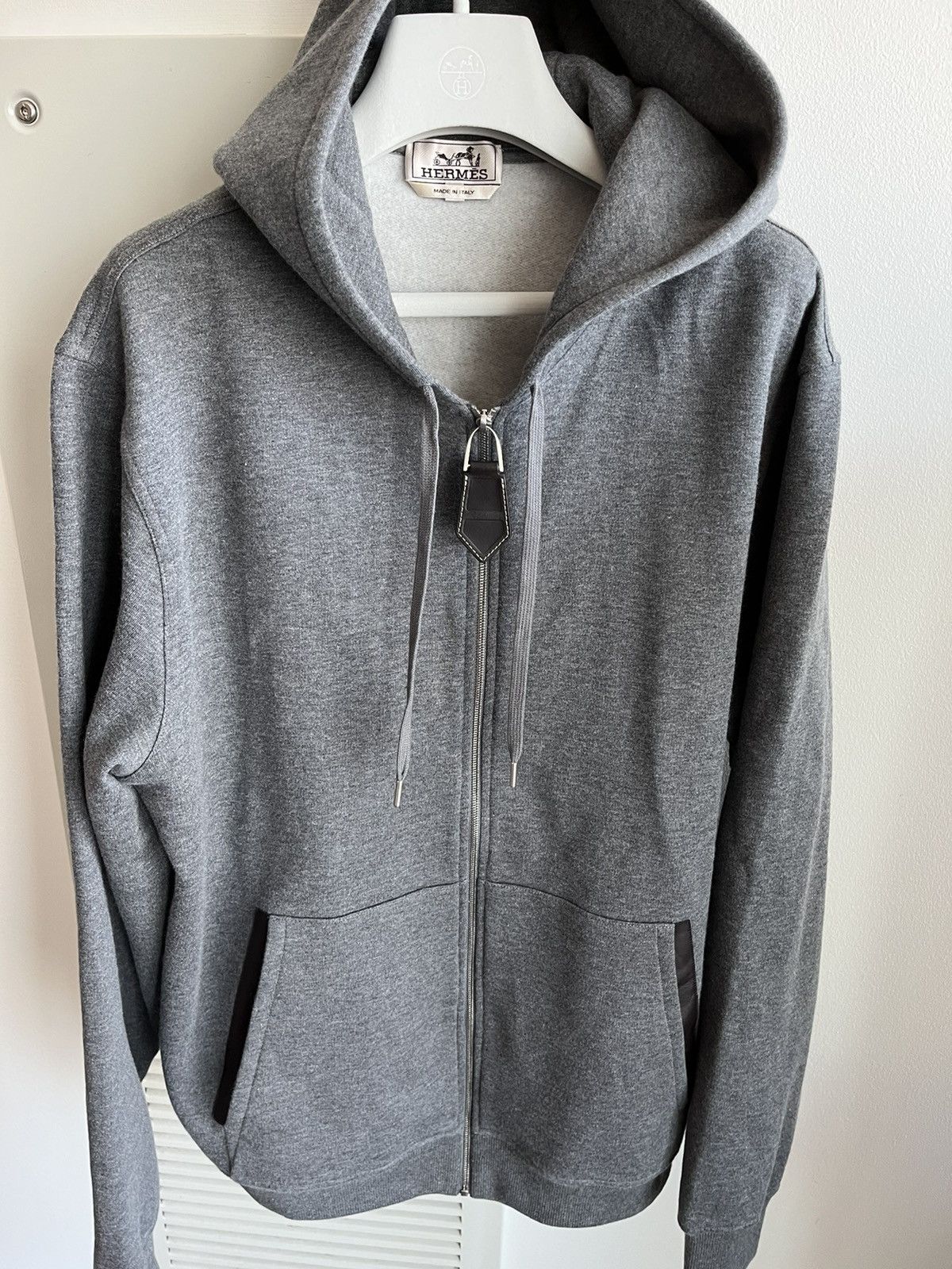 Hermes Super Runway Brand New Cashmere and Leather Hooded Sweater Size US L / EU 52-54 / 3 - 2 Thumbnail