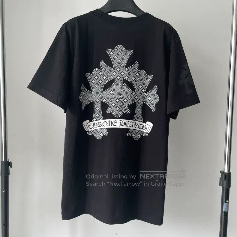 Chrome Hearts CHROME HEARTS Size M Black full printed cross stripes three Size US M / EU 48-50 / 2 - 2 Thumbnail