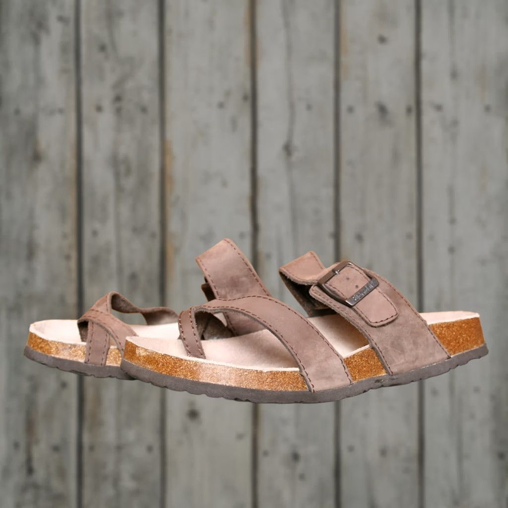 Vintage VINTAGE BJORNDAL Dartmouth Brown Leather Toe Loop Slide Sandals Women's 9B Size US 9 / IT 39 - 1 Thumbnail