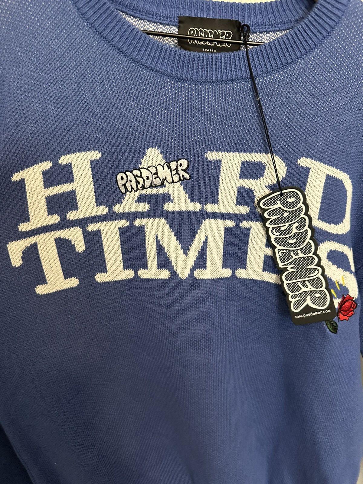Other Pas de mer knit hard times Crewneck sweater Size US L / EU 52-54 / 3 - 6 Thumbnail