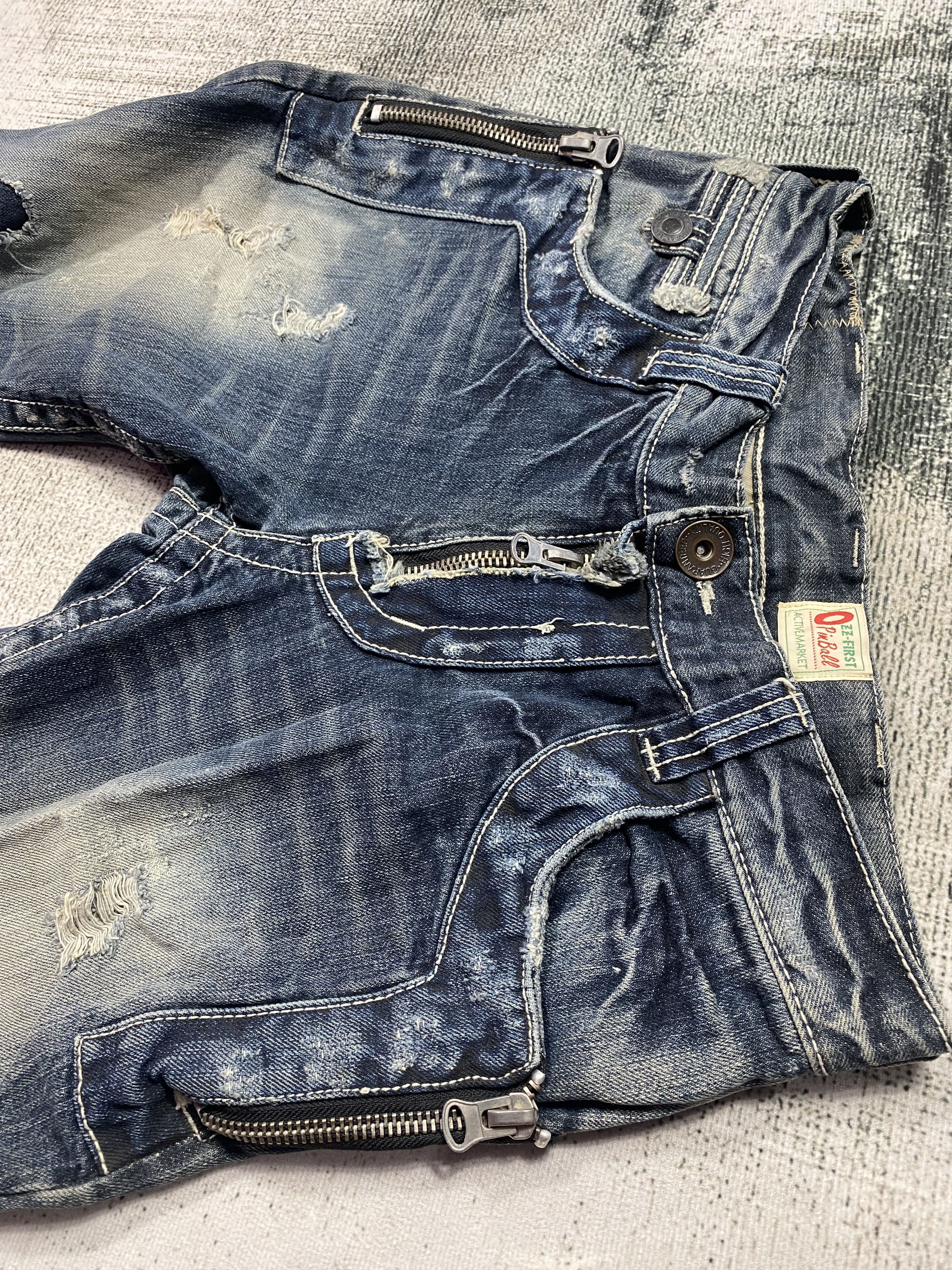 Japanese Brand SICKS💥Japanese Distressed Denim Whiskers Rusty Faded Jeans Size US 30 / EU 46 - 6 Thumbnail