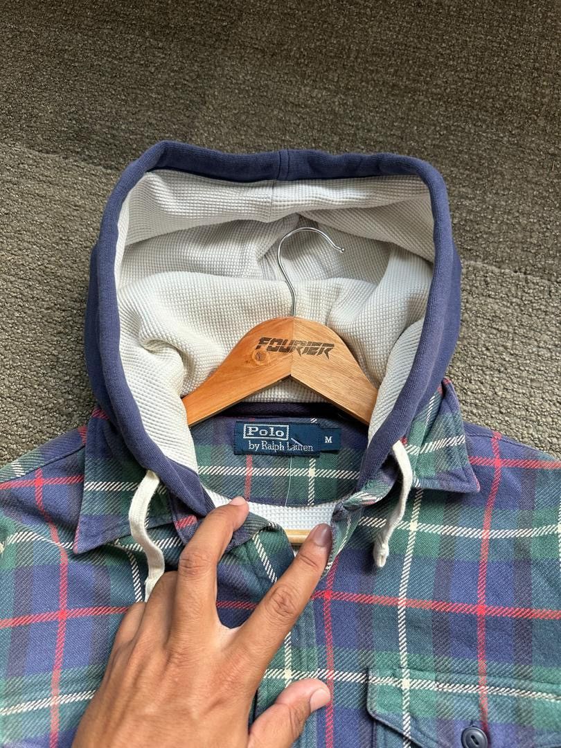 Other × Polo Ralph Lauren × Vintage VINTAGE POLO RALPH LAUREN CHECKERED HOODED Size US M / EU 48-50 / 2 - 6 Thumbnail