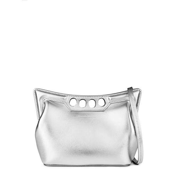 Alexander McQueen o1g2r1mq0824 Size: OS / The Peak Mini Bag in Silver Size ONE SIZE - 1 Thumbnail