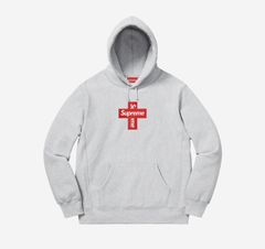 Supreme Cross Box Logo Hooded Sweatshirt 'Black