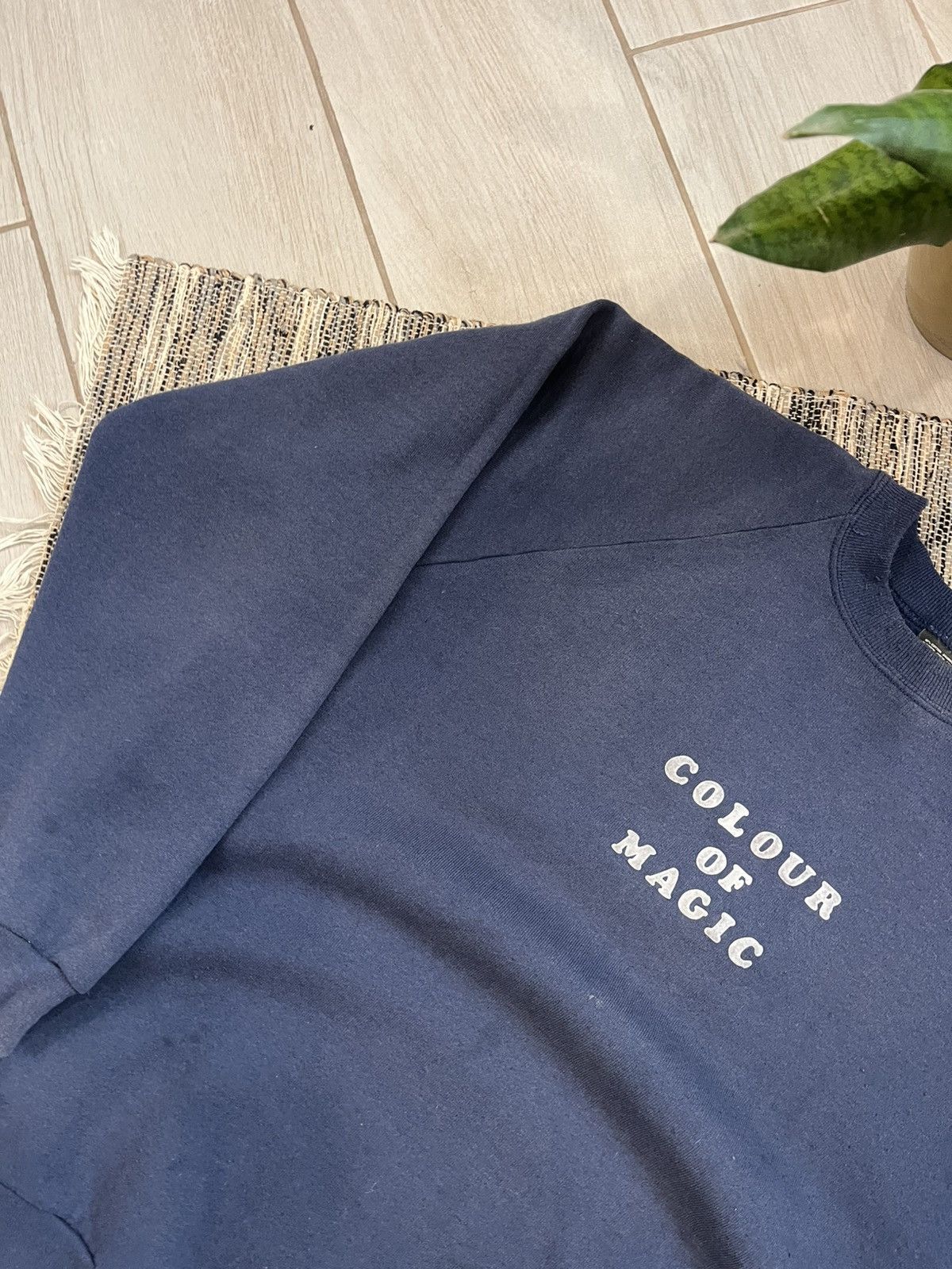 Vintage Vintage Screen Stars Sweatshirt Colour of Magic Navy Faded Size US L / EU 52-54 / 3 - 6 Thumbnail