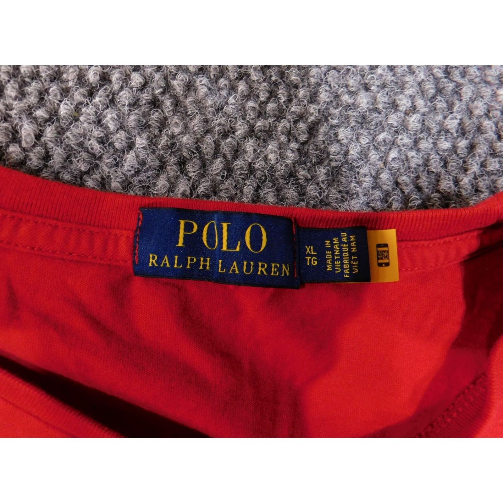 Polo Ralph Lauren Polo Ralph Lauren Shirt Mens XL Red Crew Neck Graphic Print Est. 1967 Circle Logo USA Flag 100% Cotton T-Shirt Size US XL / EU 56 / 4 - 6 Thumbnail