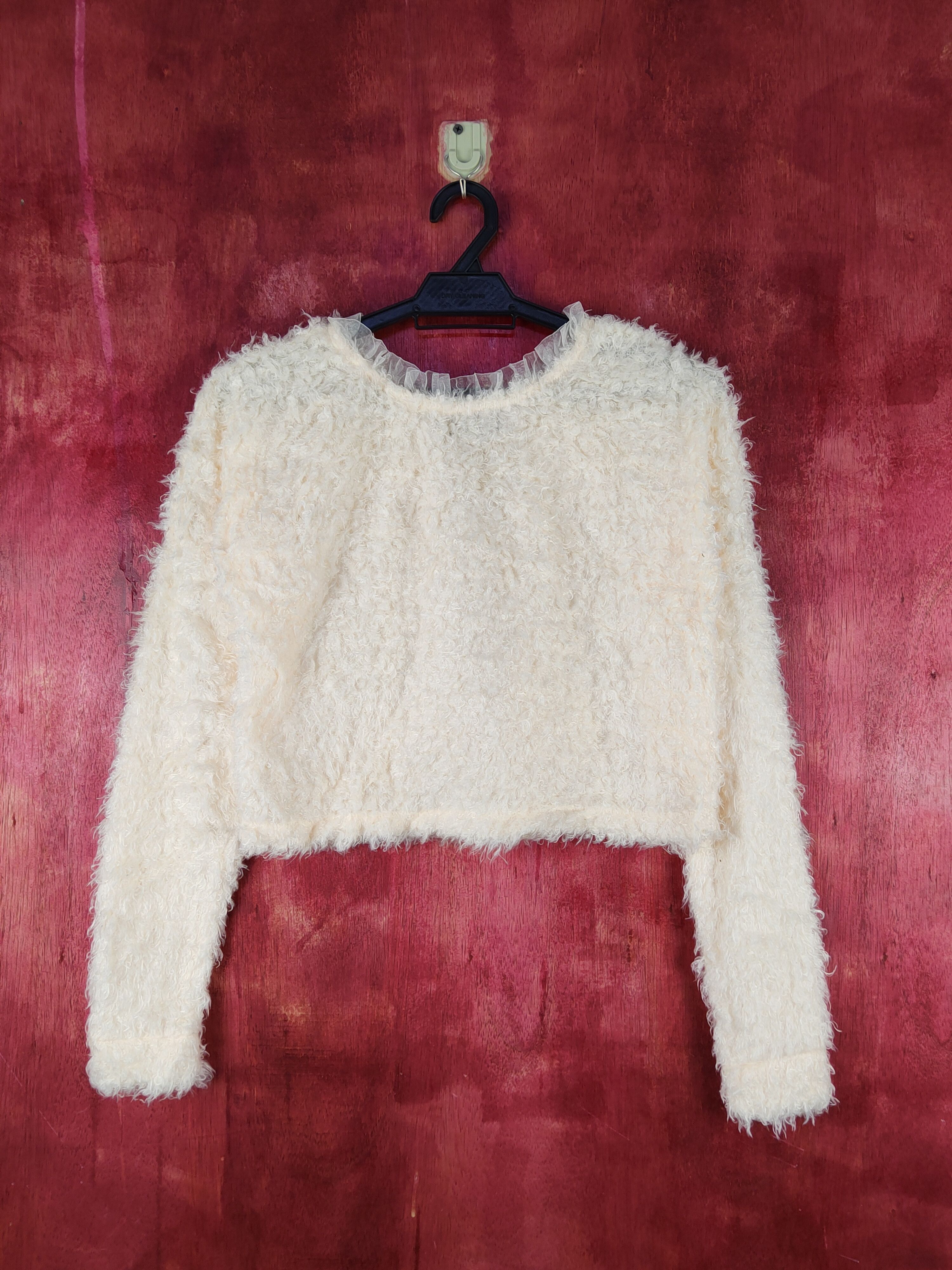 Homespun Knitwear × Japanese Brand × Vintage Evelyn Light Orange Shag Shaggy Fur Mohair Knitwear #S1996 Size S / US 4 / IT 40 - 7 Thumbnail
