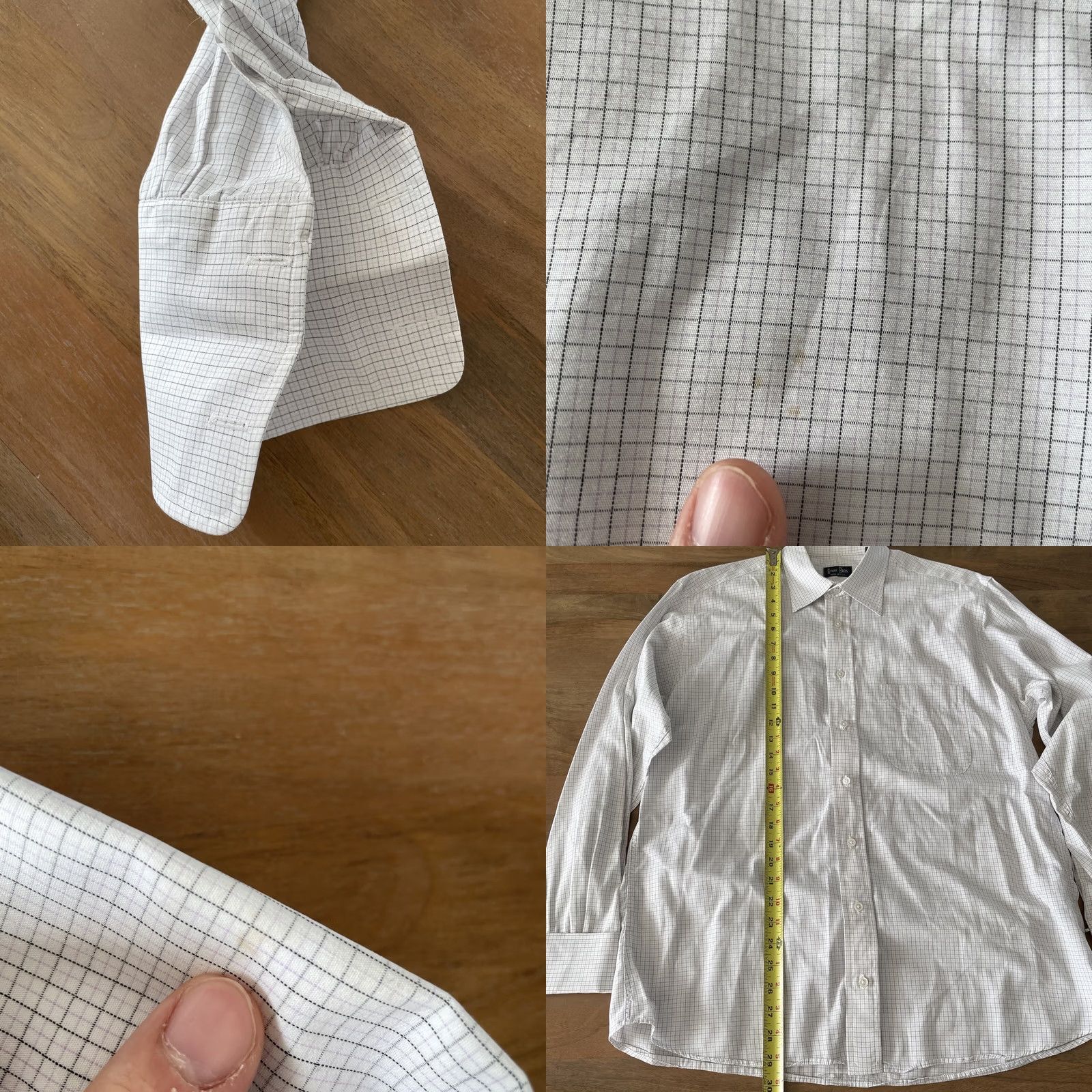 Vintage VINTAGE Gitman Bros. Camp Shirt Mens 16 33 White Gingham Plaid Cotton USA Shirt Size US L / EU 52-54 / 3 - 8 Thumbnail