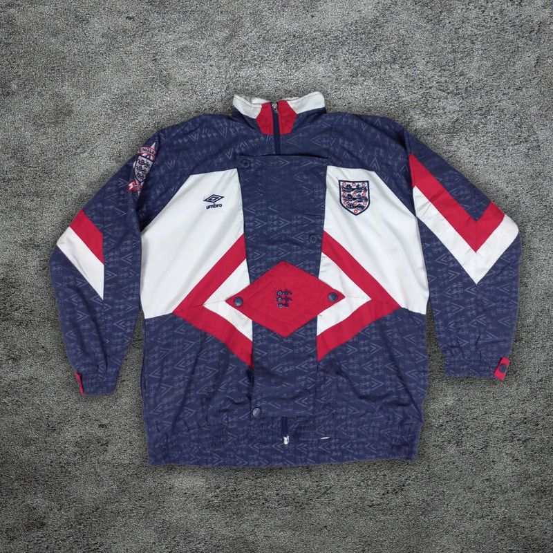 Umbro Euro 1990-92 England Jacket M - Jersey vintage Size US S / EU 44-46 / 1 - 12 Thumbnail
