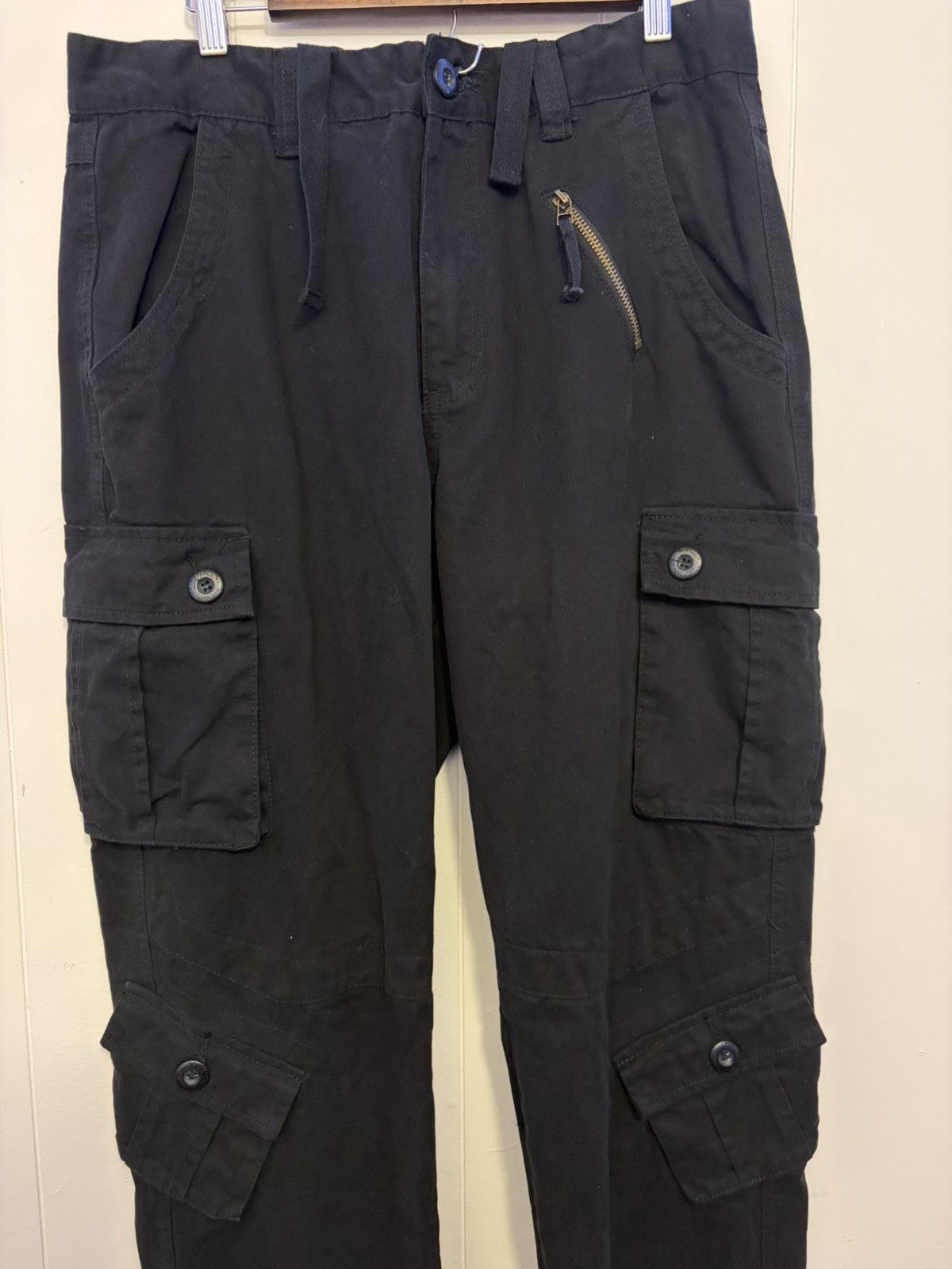 Japanese Brand Mustway black baggy cargo pants Size US 34 / EU 50 - 9 Thumbnail