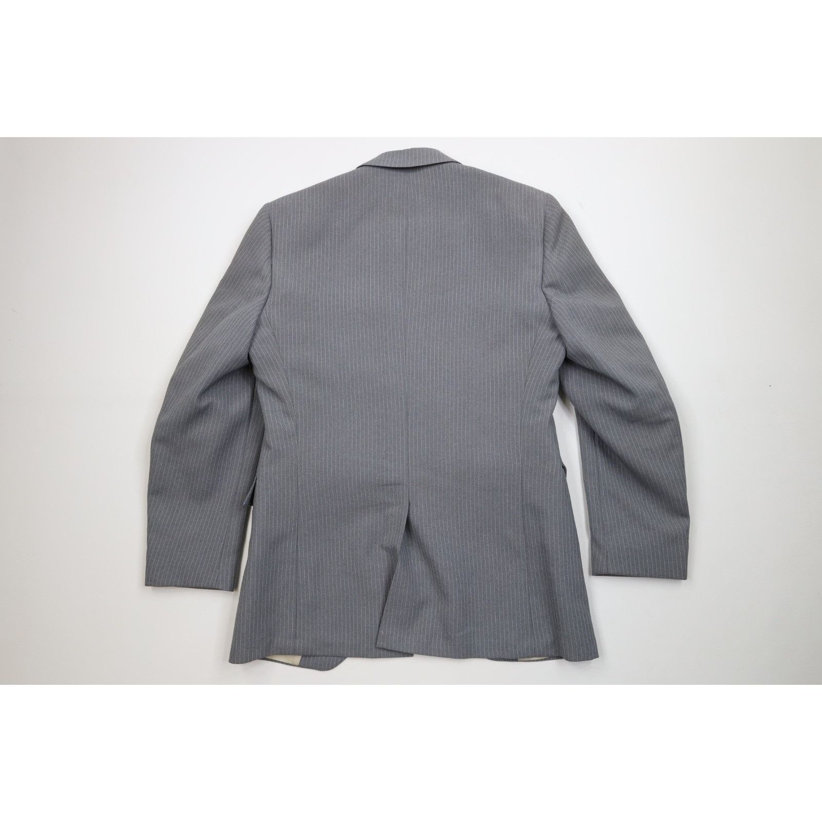 Vintage Vintage 70s Streetwear 2 Piece Knit Suit Wedding Gray Size 38R - 8 Thumbnail