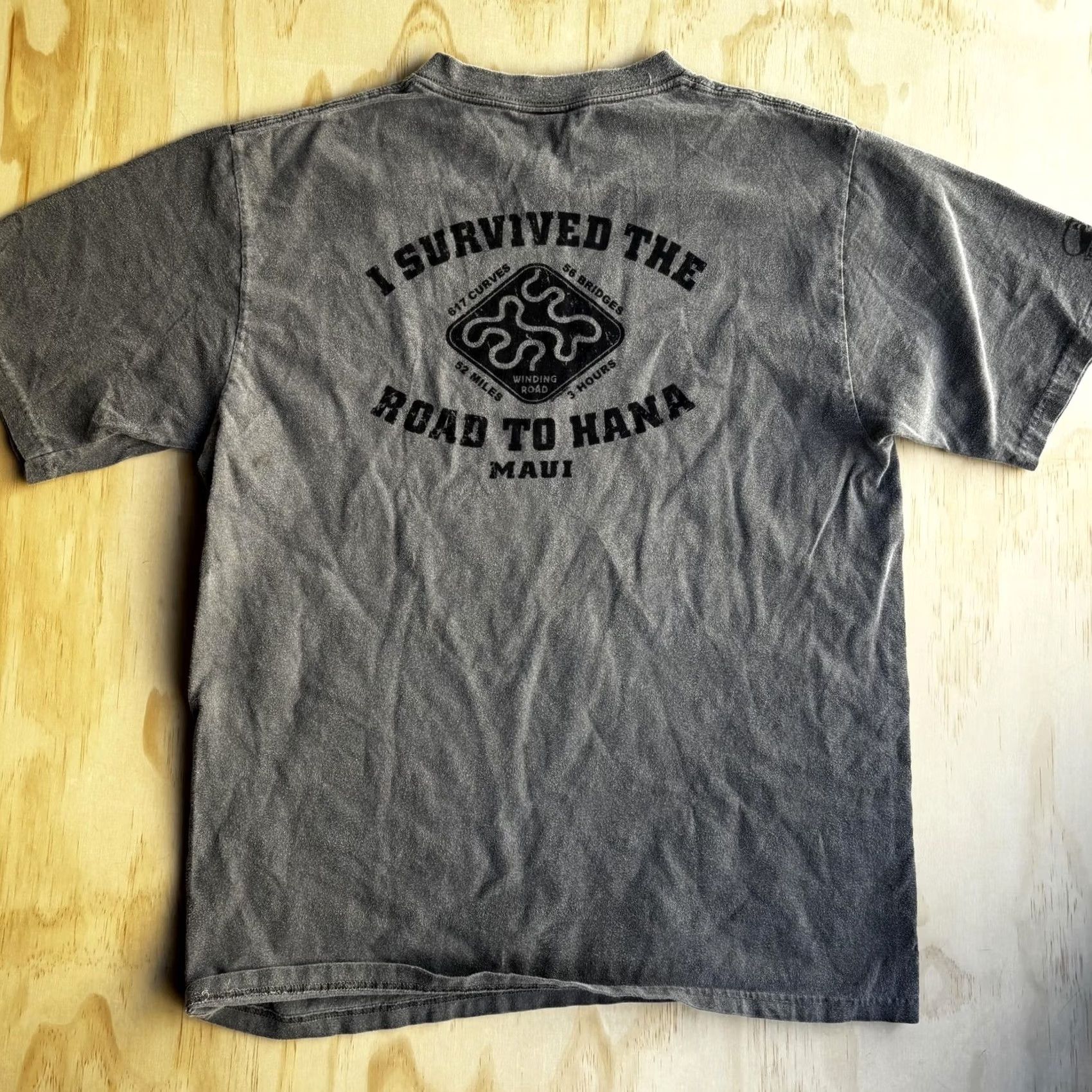 Vintage Crazy Shirts Shirt Mens Medium Gray Hawaii Souvenir Tee Road To Hana Maui TShirt graphic print Crew Neck Short Sleeve Logo Mens Size US M / EU 48-50 / 2 - 5 Thumbnail