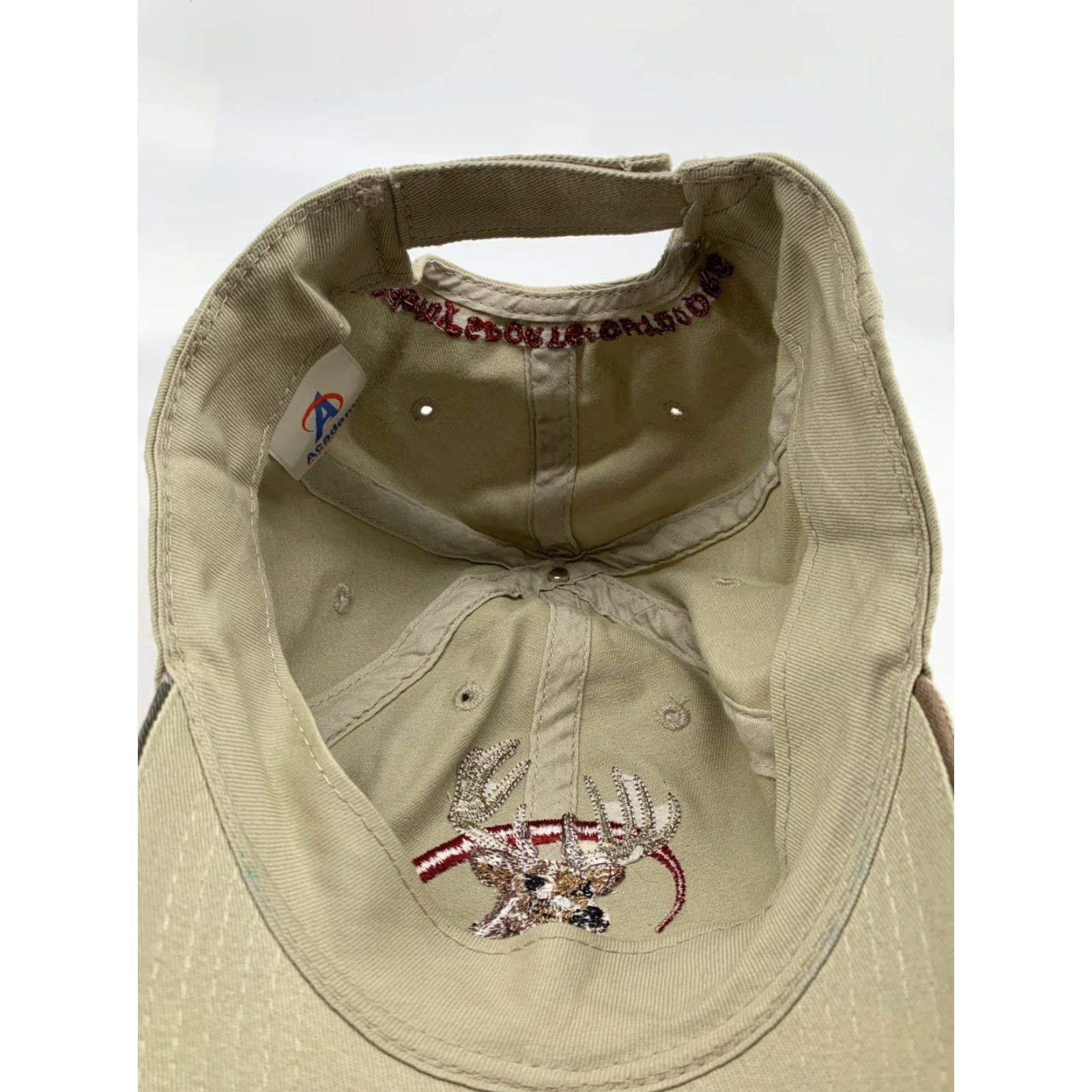 Vintage Academy Men's Gray Buck Deer Adjustable Baseball Hat Size ONE SIZE - 3 Thumbnail