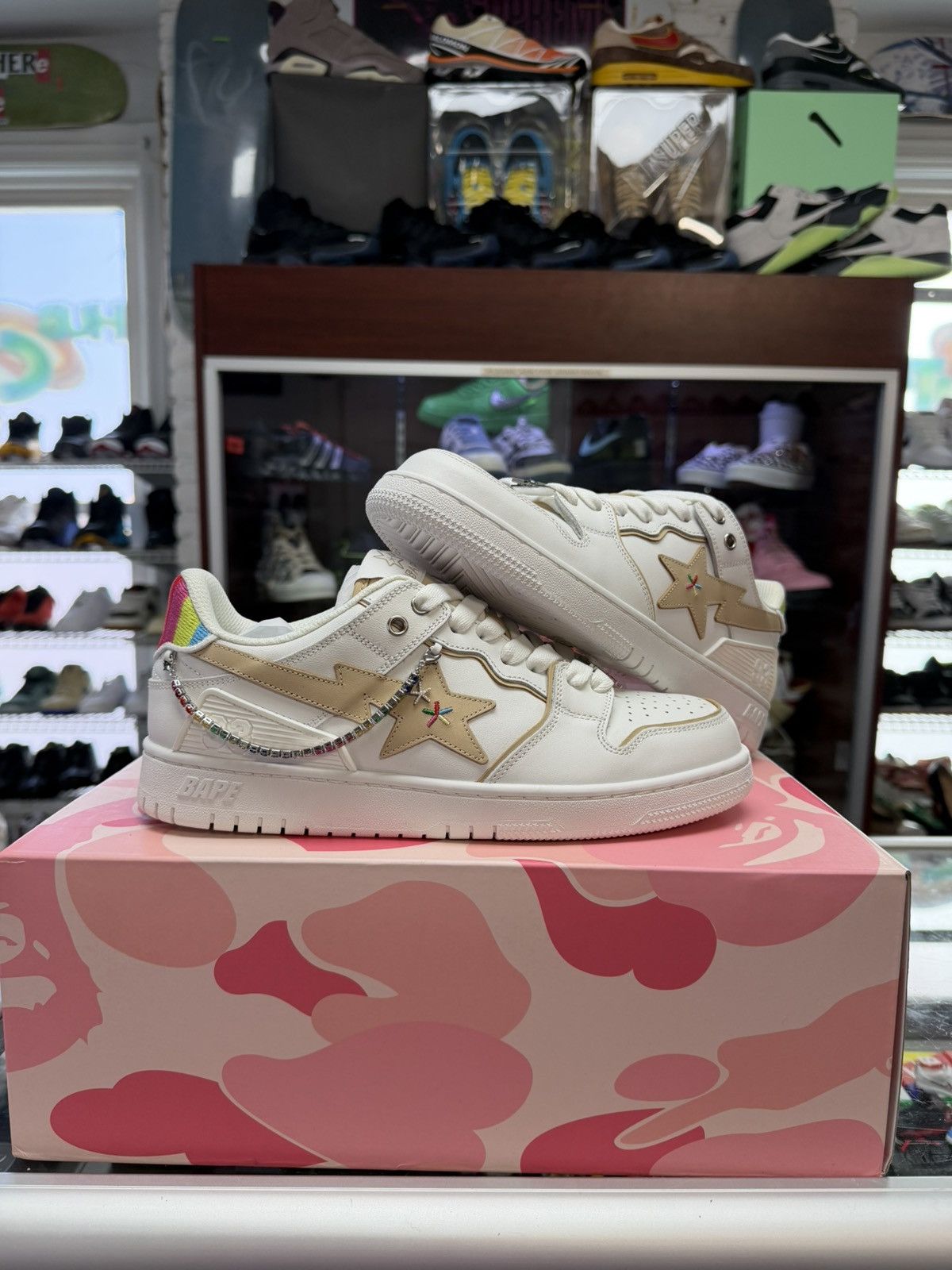 Bape Bapy X Bape Skatesta ‘Rainbow’ Size US 8 / EU 41 - 1 Thumbnail