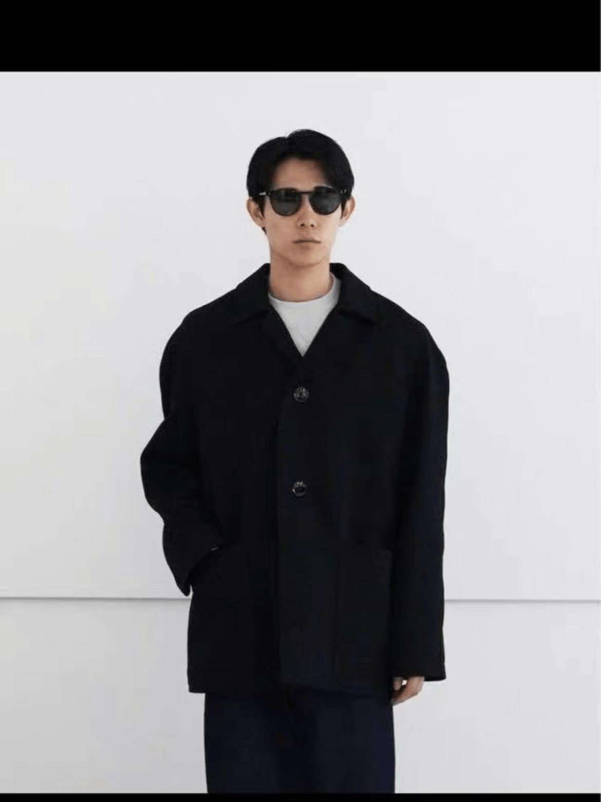 lemaire cropped crombie jacket