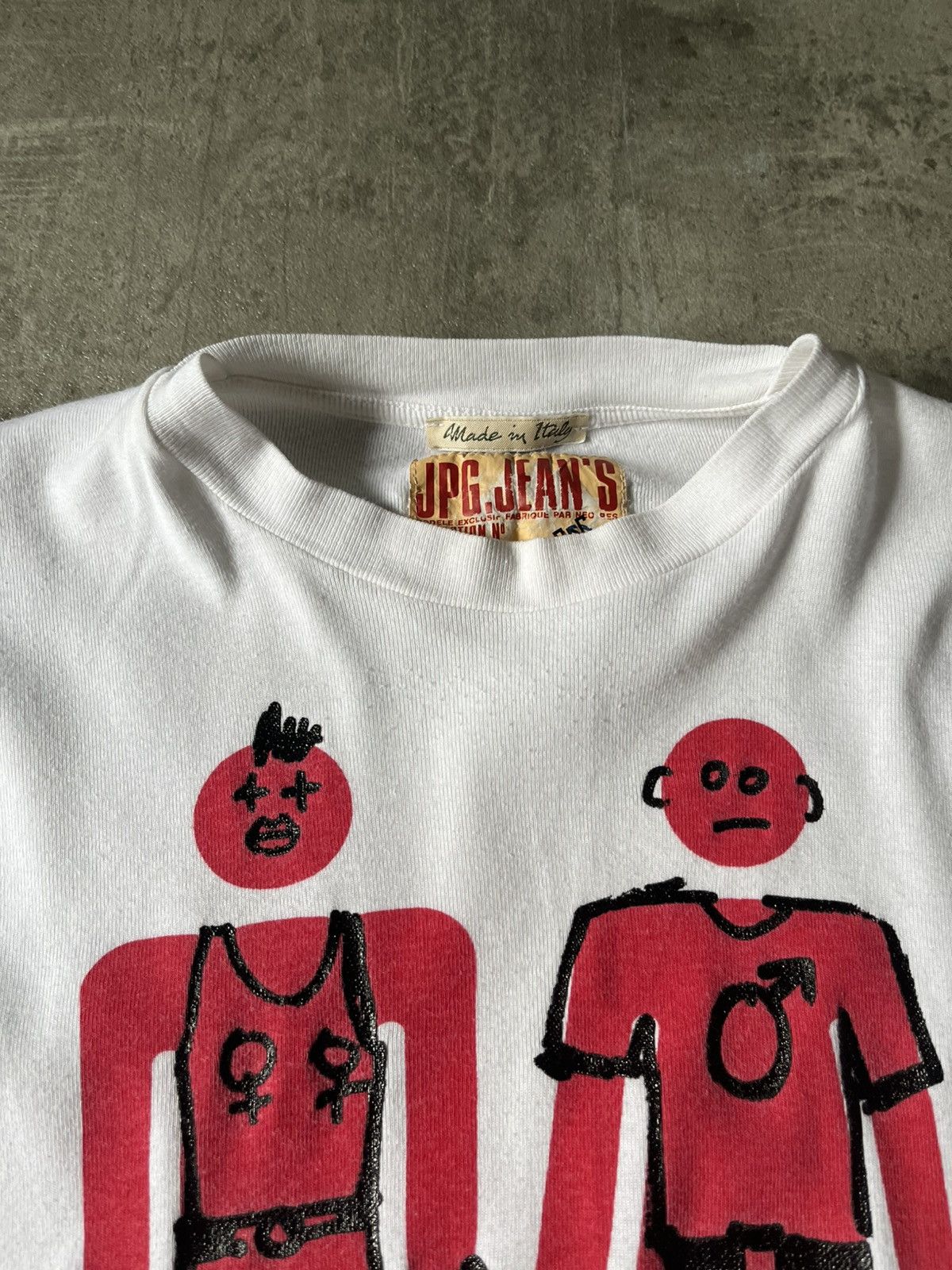 Jean Paul Gaultier Vintage Jean Paul Gaultier Equal white T-shirt rare Size US L / EU 52-54 / 3 - 5 Thumbnail