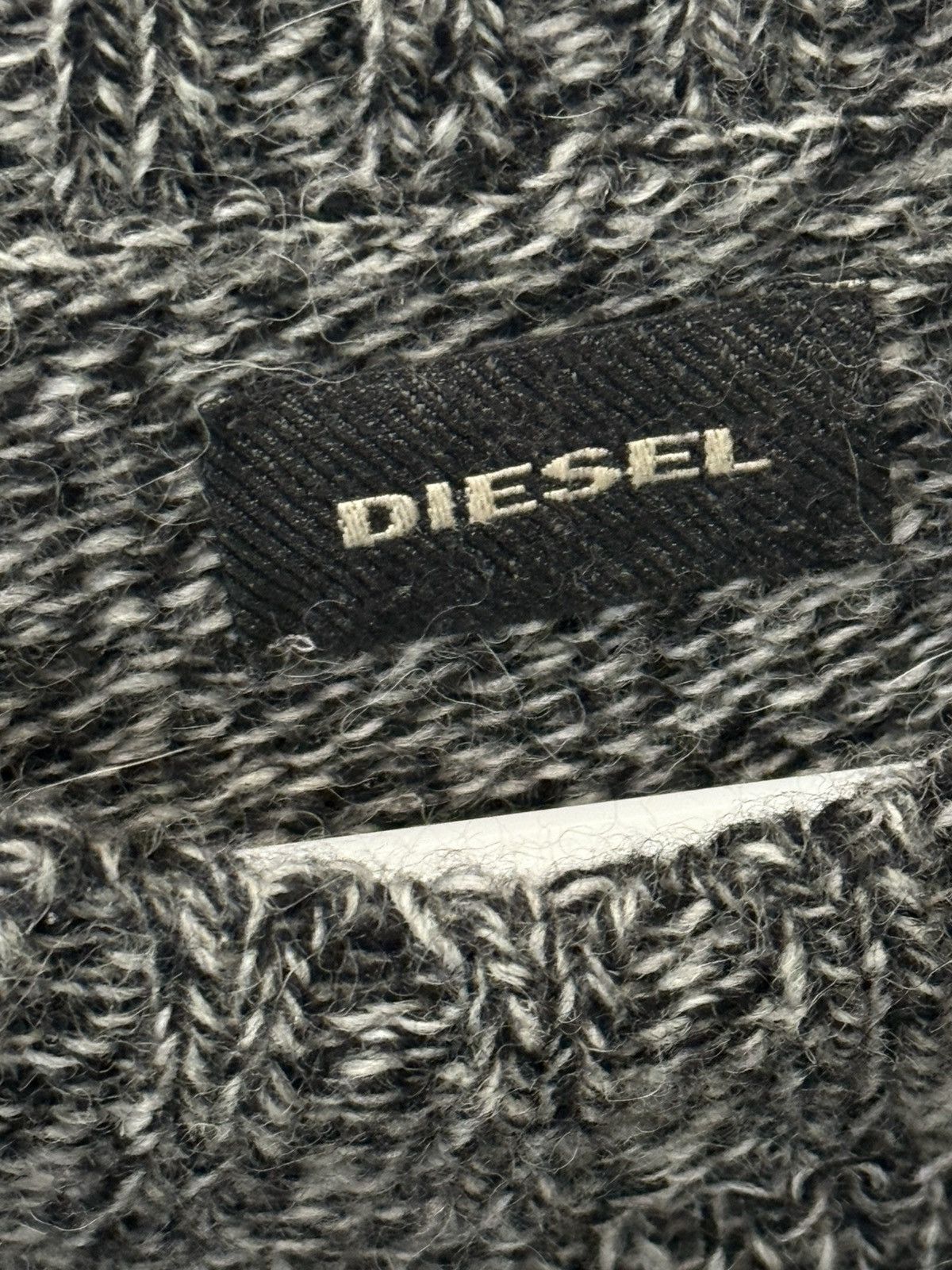 Diesel Black and gray Diesel deconstructed Alpaca knit sweater Size US M / EU 48-50 / 2 - 3 Thumbnail