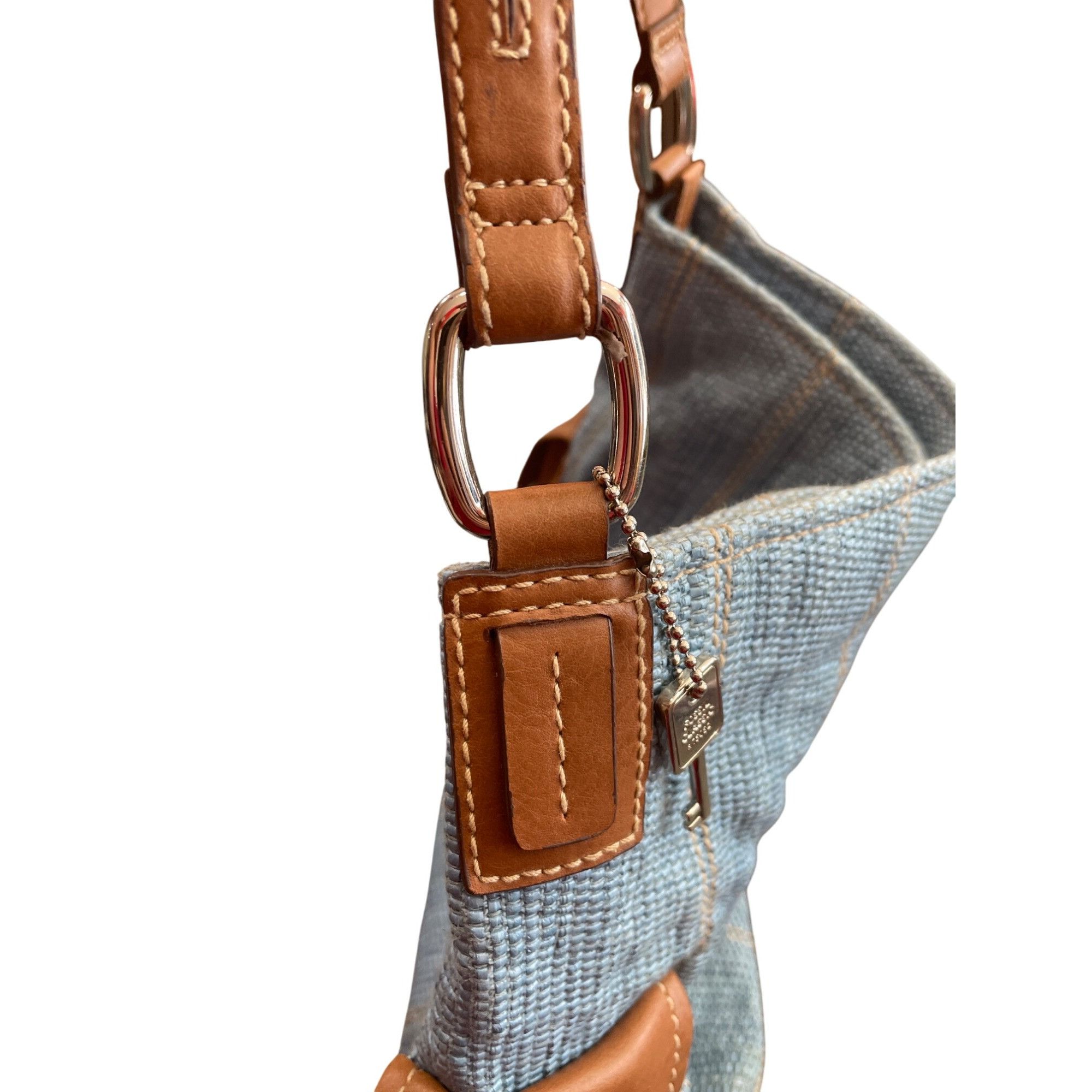 Fossil Fossil Classic Womens blue woven fabric leather Shoulder han Size ONE SIZE - 11 Thumbnail