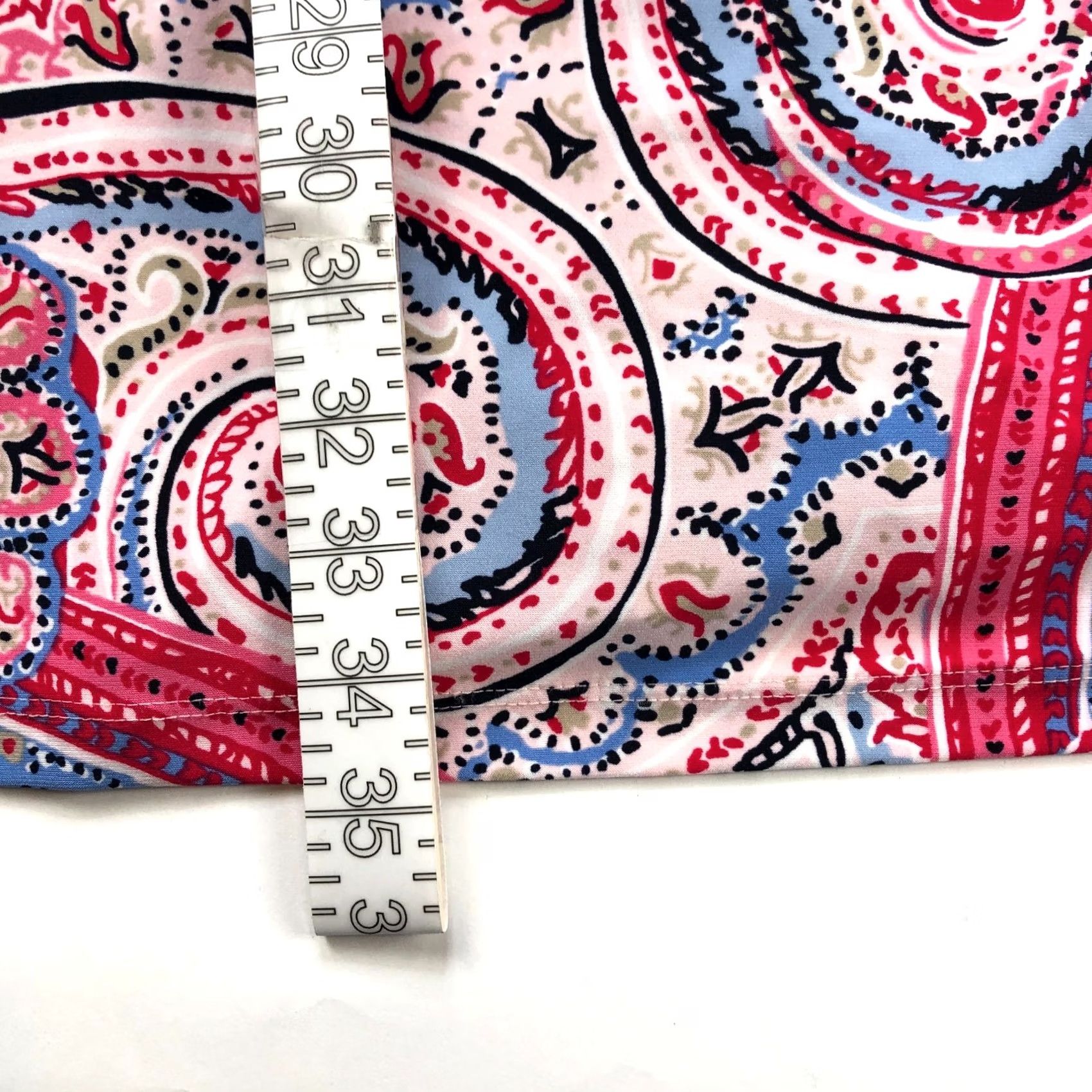 Tommy Hilfiger Tommy Hilfiger Dress Paisley Pink Bell Sleeve Boat Neck Mini Sheath Above Knee Size XS / US 0-2 / IT 36-38 - 3 Thumbnail