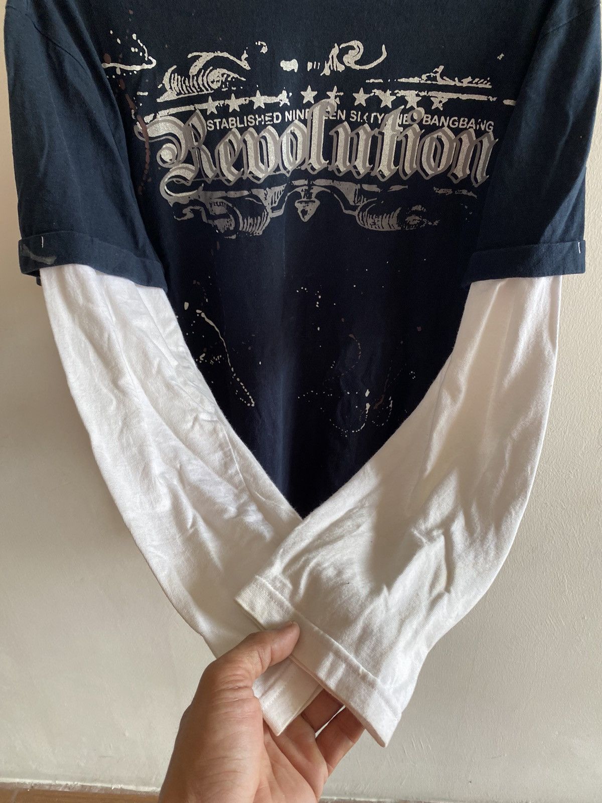 Hysteric Glamour × If Six Was Nine × Le Grande Bleu (L.G.B.) Japanese Poem Double Layer Rock Ifsixwasnine Lgb Style Size US L / EU 52-54 / 3 - 4 Thumbnail