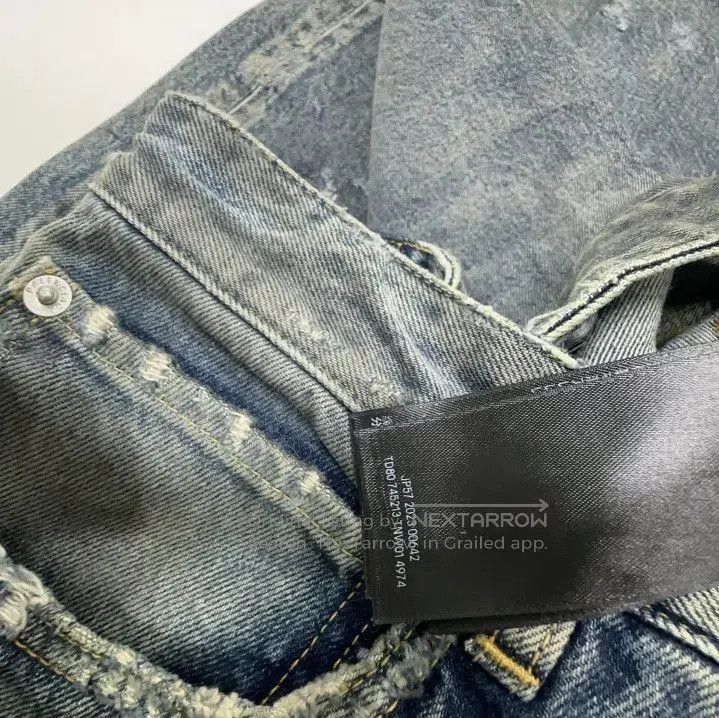 Balenciaga Balenciaga Distressed Blue Wide-Leg Jeans for All. Size US 26 / EU 42 - 4 Thumbnail