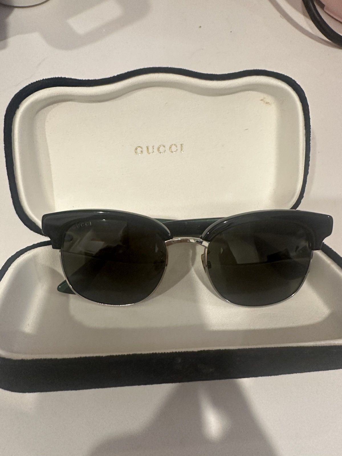 Gucci Gucci Aviator-Style Sunglasses – Classic Black Frame Size ONE SIZE - 1 Thumbnail
