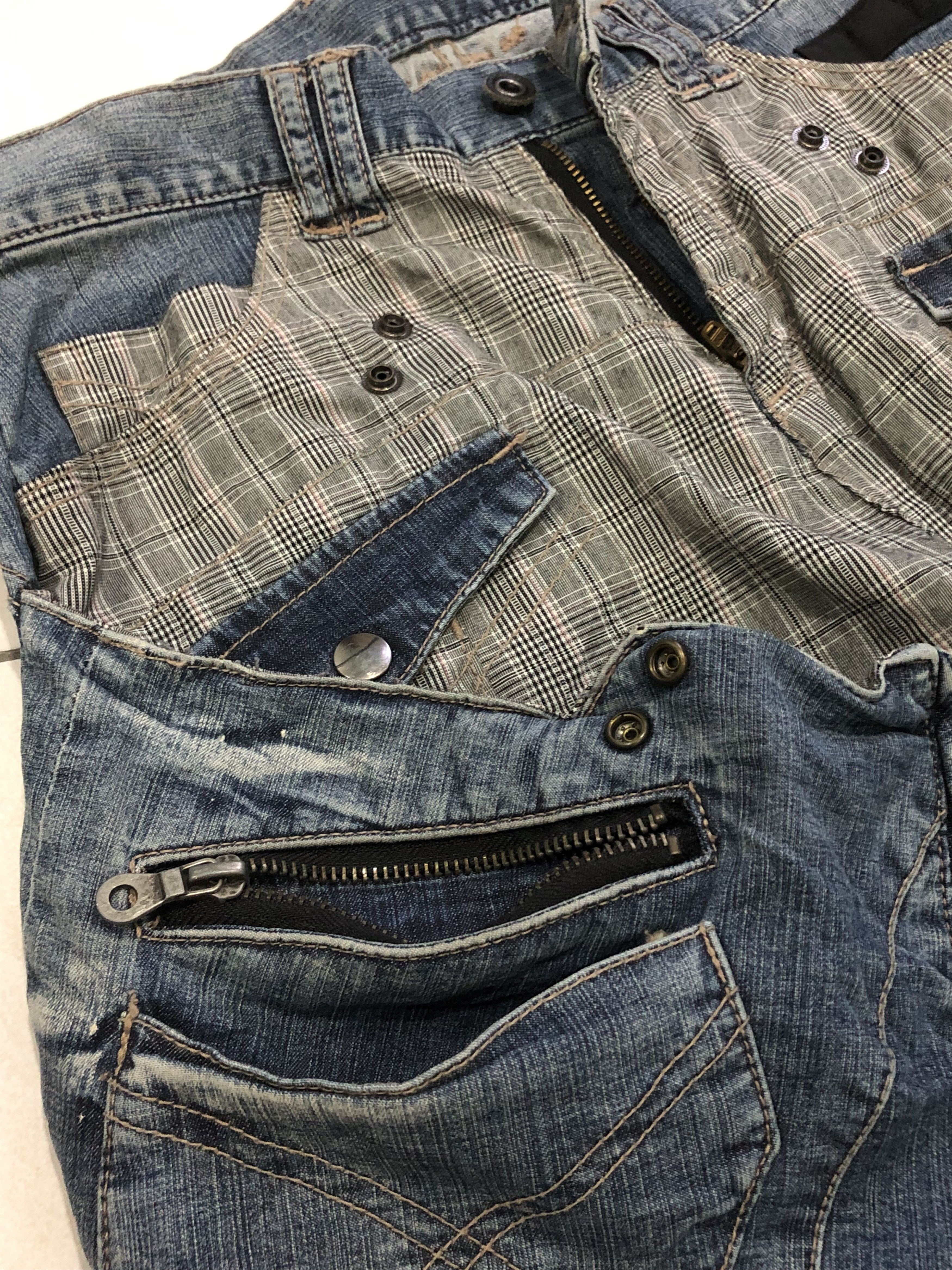 PPFM Very Rare PPFM Anarchy Denim Eastern Rock Design 2 in 1 Size US 33 - 20 Thumbnail