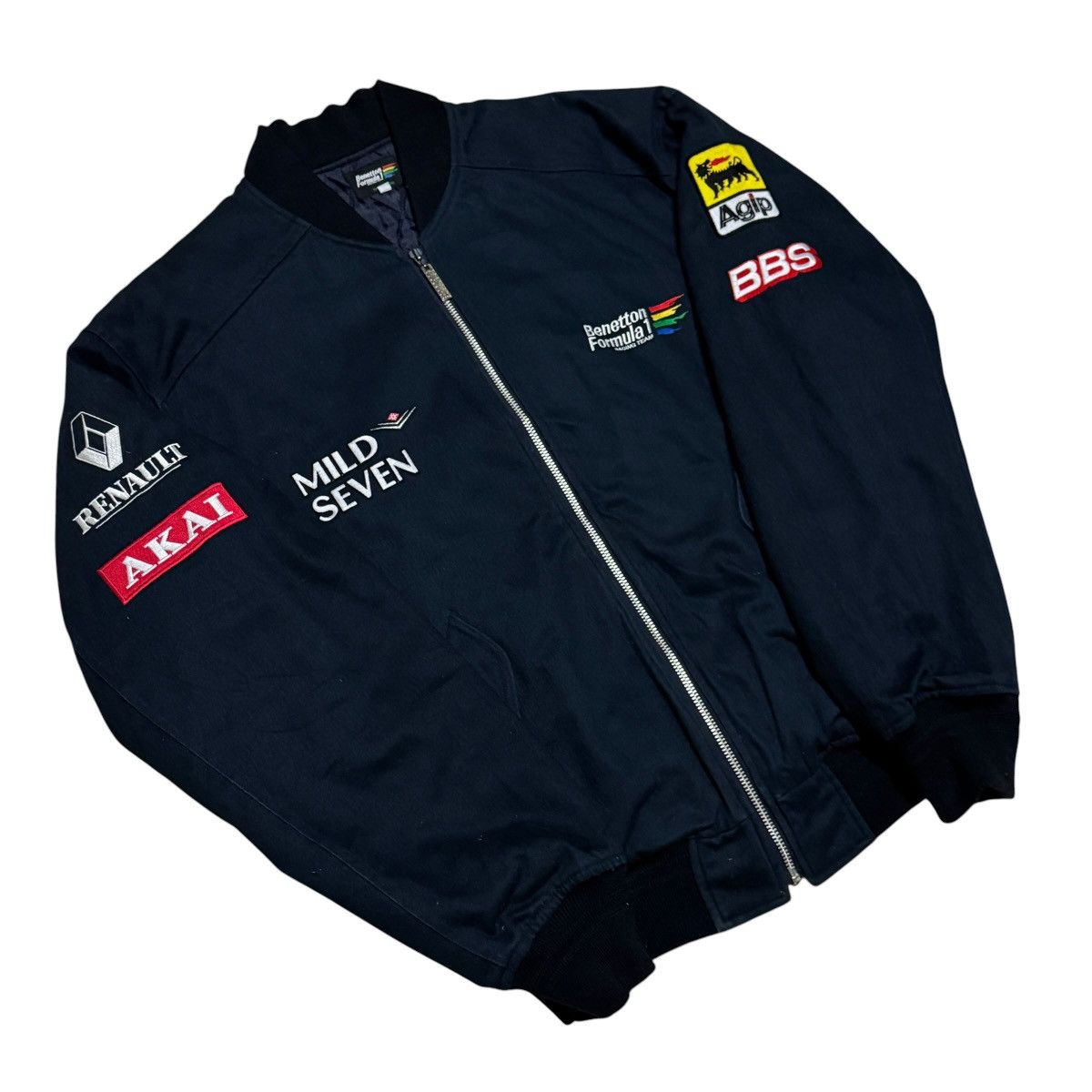 Benetton Vintage Rare Benetton Renault F1 Racing Team Bomber Jacket Size US L / EU 52-54 / 3 - 2 Thumbnail