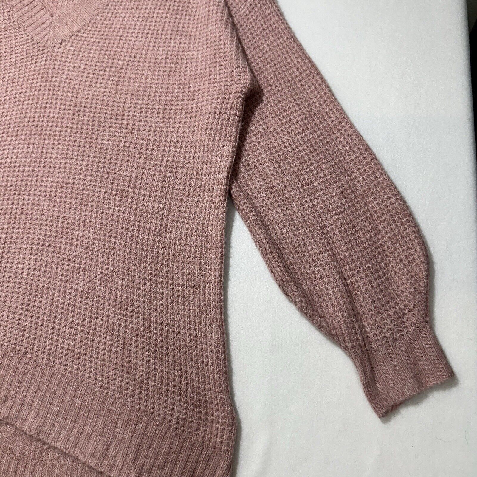 American Eagle Outfitters American Eagle WXS Oversized V-Neck Sweater Pink Cozy Soft Size XS / US 0-2 / IT 36-38 - 5 Thumbnail