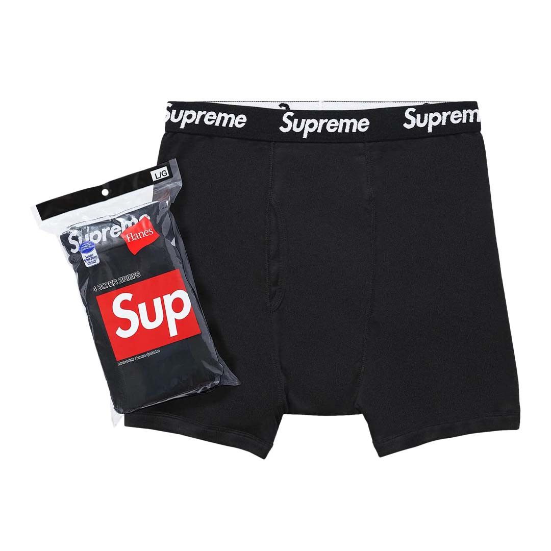 Supreme x Hanes Boxer Briefs (4 Pack) 'Black' Accessories Size ONE SIZE - 1 Preview