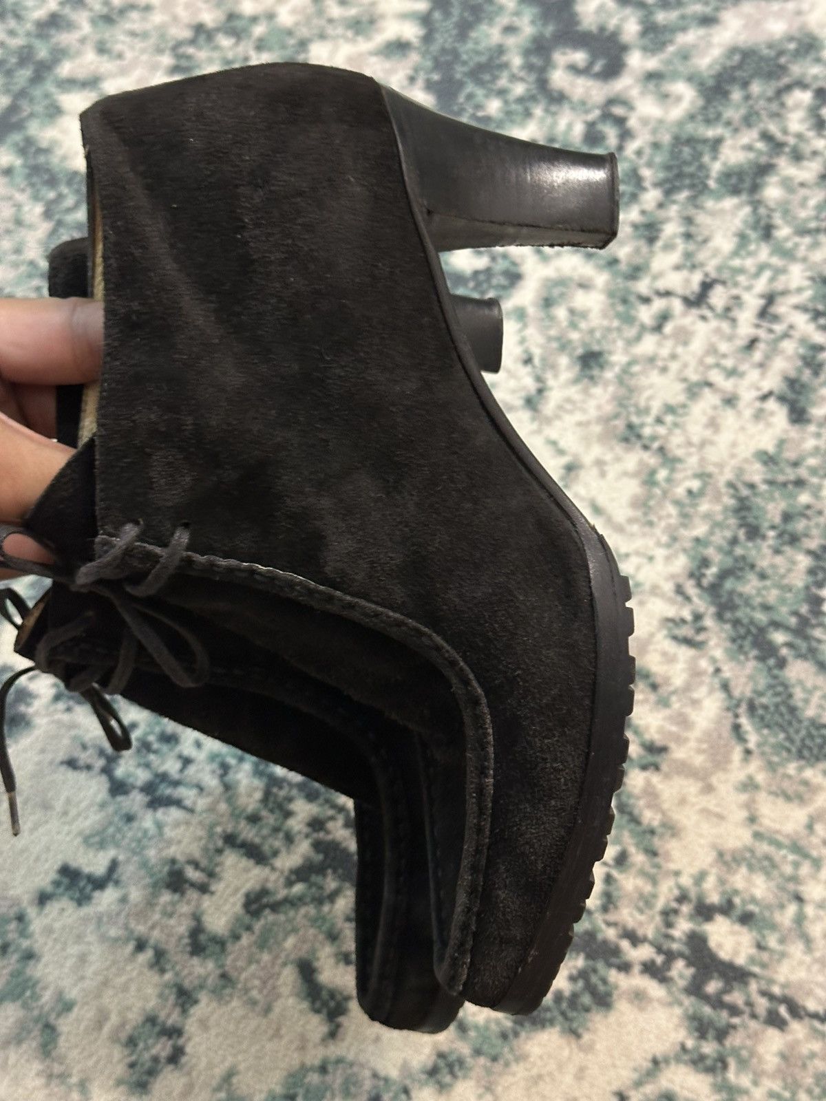 Gucci Gucci Made in Italy Black Suede Leather Ankle Boots Size US 5.5 / IT 35.5 - 13 Thumbnail