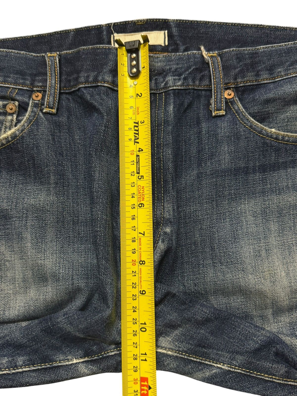 Uniqlo Vintage Y2K Japanese Uniqlo Blue Faded Wash Distress Loose Size US 34 / EU 50 - 11 Thumbnail