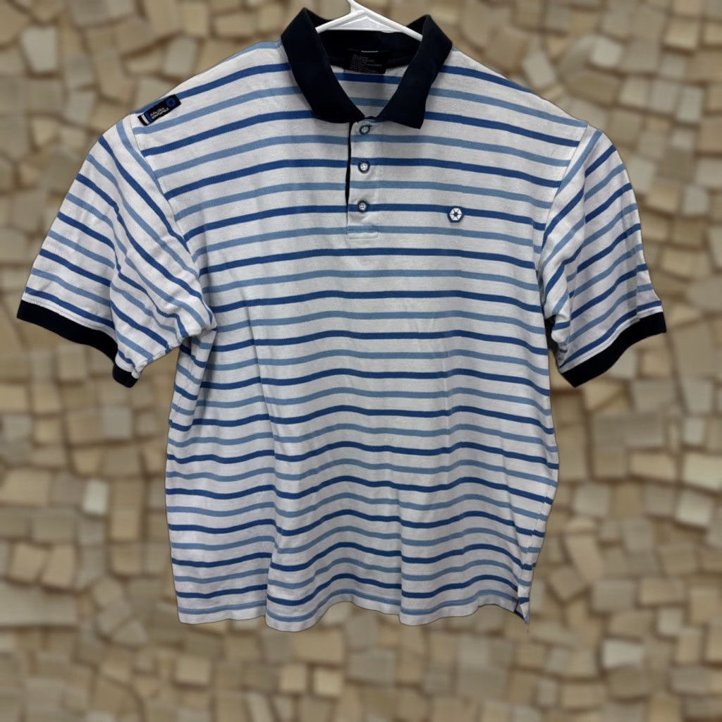 Southpole VINTAGE SouthPole Polo Shirt Men XL Blue White Striped 90s Hip Hop Casual Size US XL / EU 56 / 4 - 1 Thumbnail
