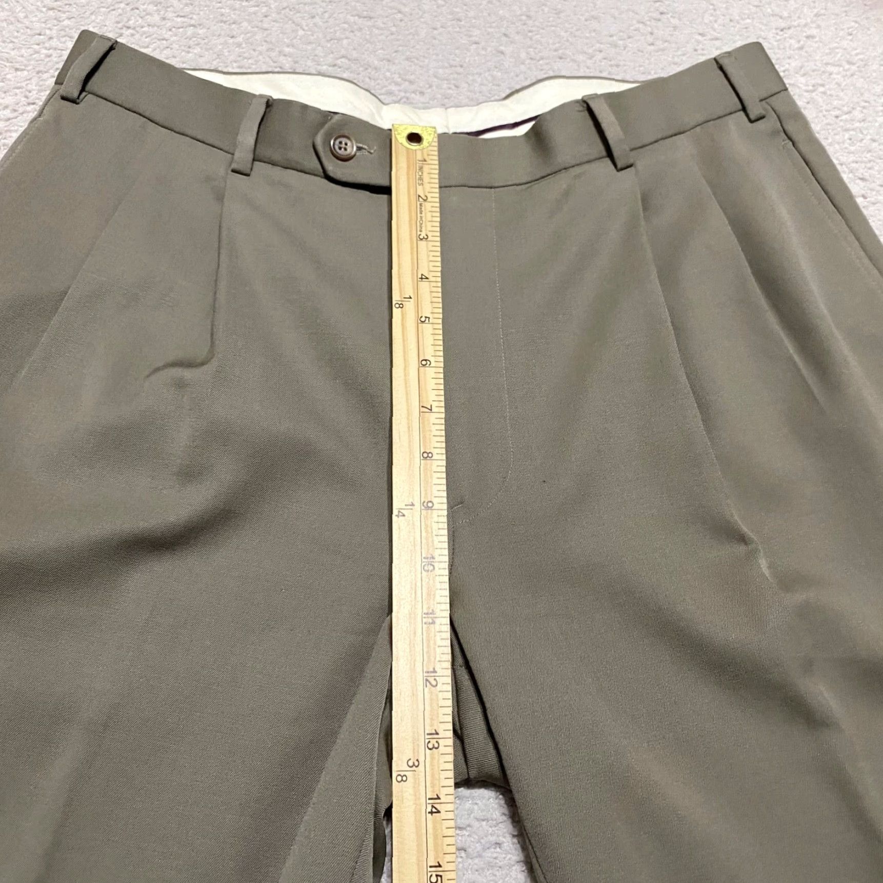 Brooks Brothers Brooks Brothers Mens Dress Pants 36 Brown Wool Straight Regular Pants Mens 100% Wool Solid Brown Dress Pants Size US 36 / EU 52 - 4 Thumbnail