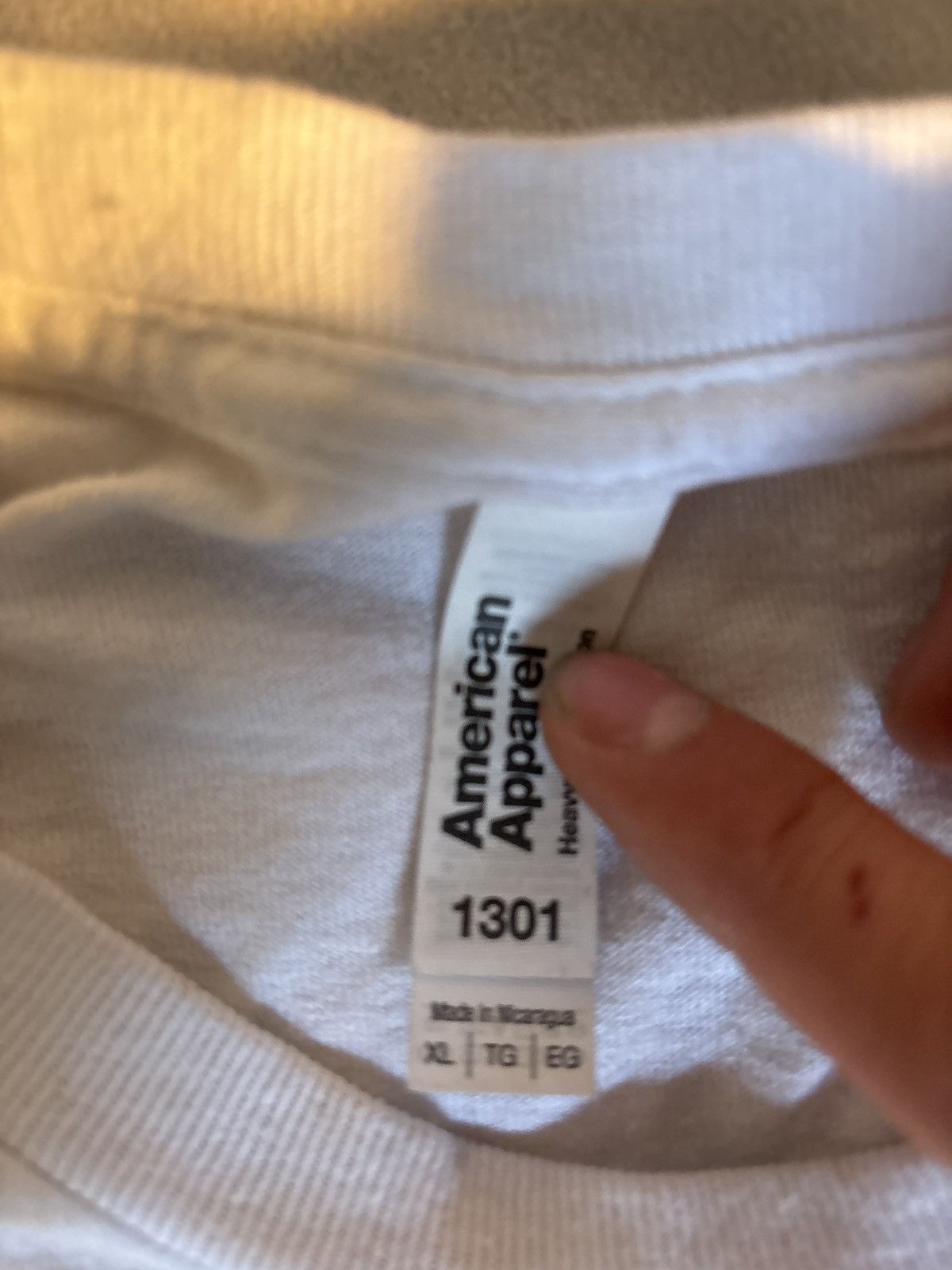 Designer × Vintage WHITE T-SHIRT AMERICAN APPAREL Size US XL / EU 56 / 4 - 2 Thumbnail
