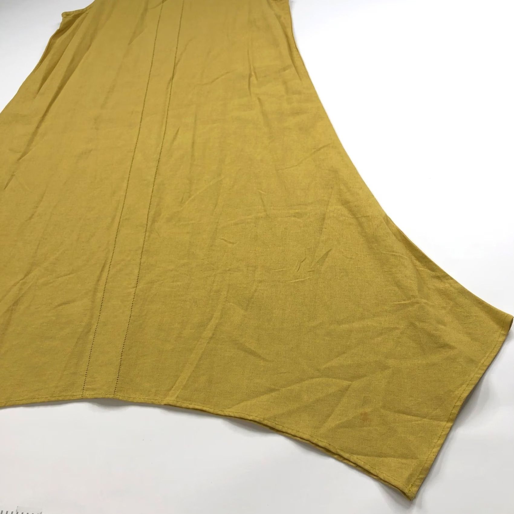 Cynthia Rowley Cynthia Rowley Mustard Yellow 100% Linen Sleeveless Knee Dress A-Line Shirt Womens S Vintage No Size S / US 4 / IT 40 - 5 Thumbnail