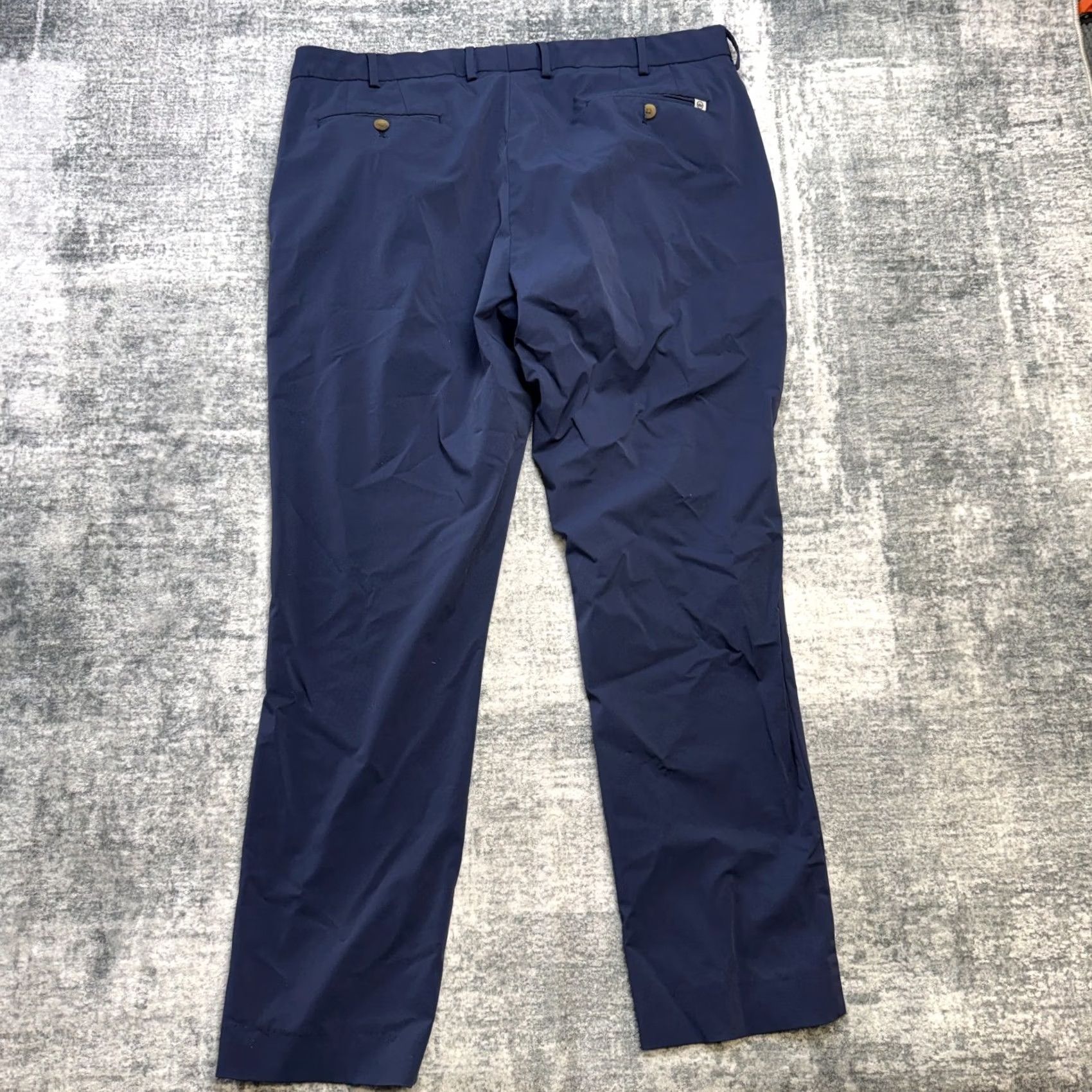 Peter Millar Peter Millar Crown Crafted Pants Mens 38x32 Blue Nylon Spandex Golf Chino Straight Front Pocket Regular Size Type Size US 38 / EU 54 - 5 Thumbnail