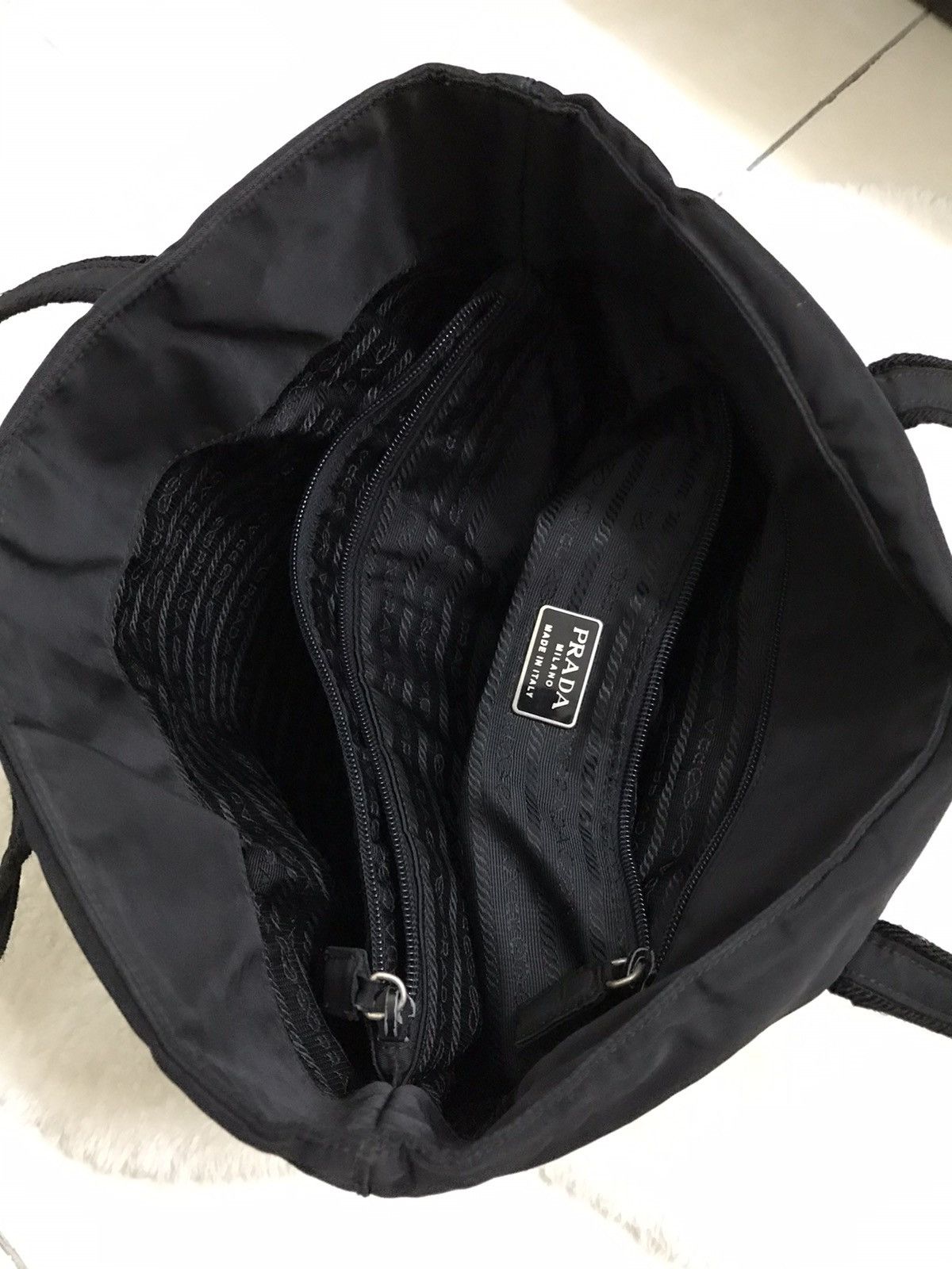 Prada Prada Tessuto Nero Nylon Tote Bag Size ONE SIZE - 7 Thumbnail