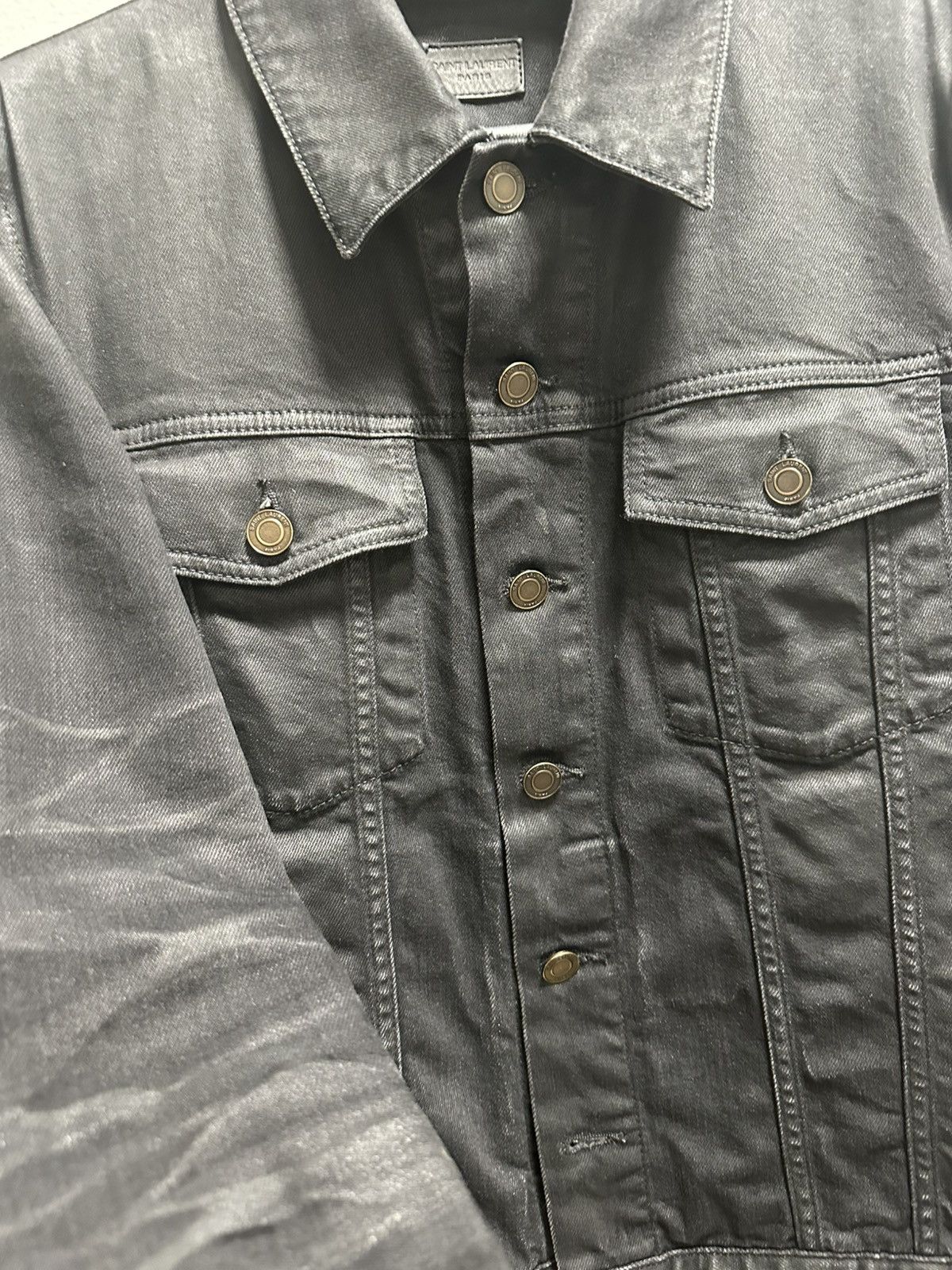Saint Laurent Paris Saint Laurent Coated Denim jacket Size US XS / EU 42 / 0 - 3 Thumbnail
