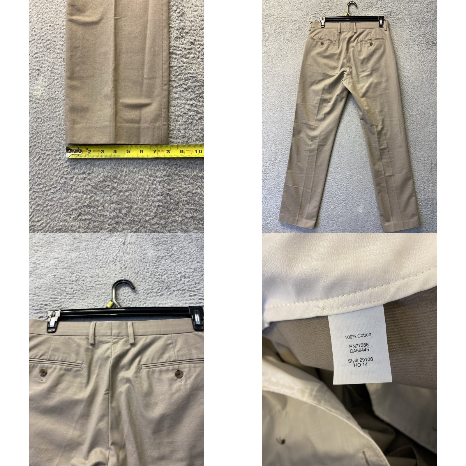 J.Crew J. Crew Chino Pants Mens 32x34 Dark Tan Cotton Straight Fit /0086 Size US 32 / EU 48 - 8 Thumbnail