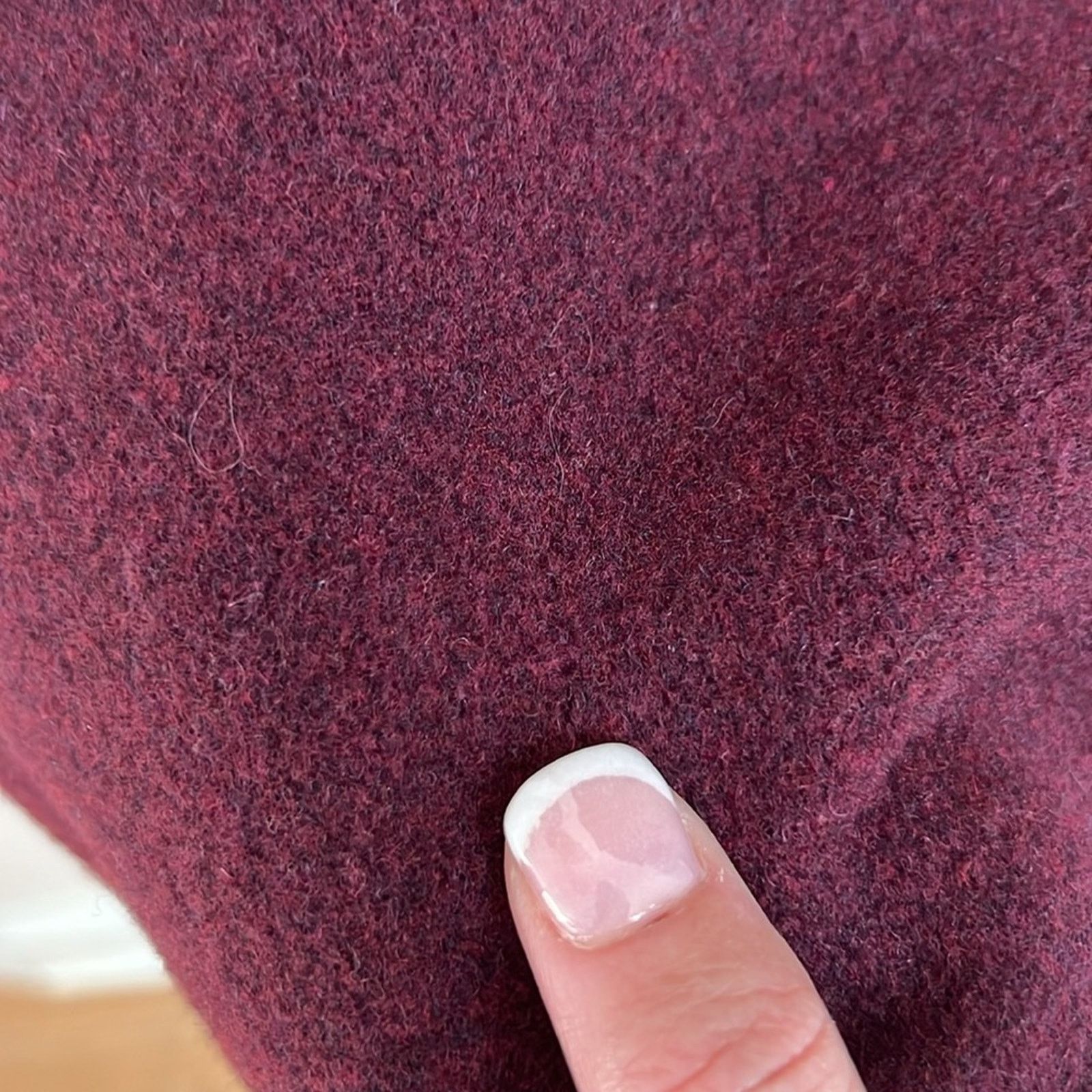 Club Monaco Club Monaco Burgundy Wool Jacket with Large Lapel Size XS / US 0-2 / IT 36-38 - 7 Thumbnail