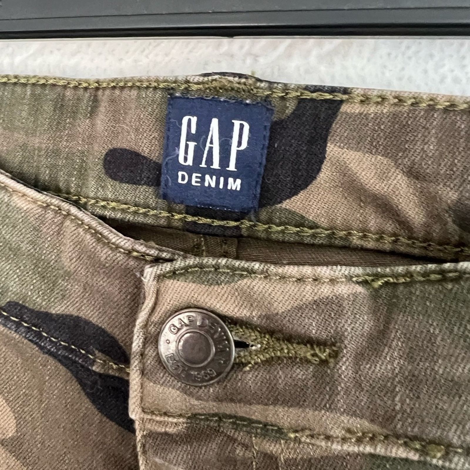 Gap Gap Denim Size 31 Camouflage Mid Rise Stretch Jegging Ankle Size 31" - 3 Thumbnail
