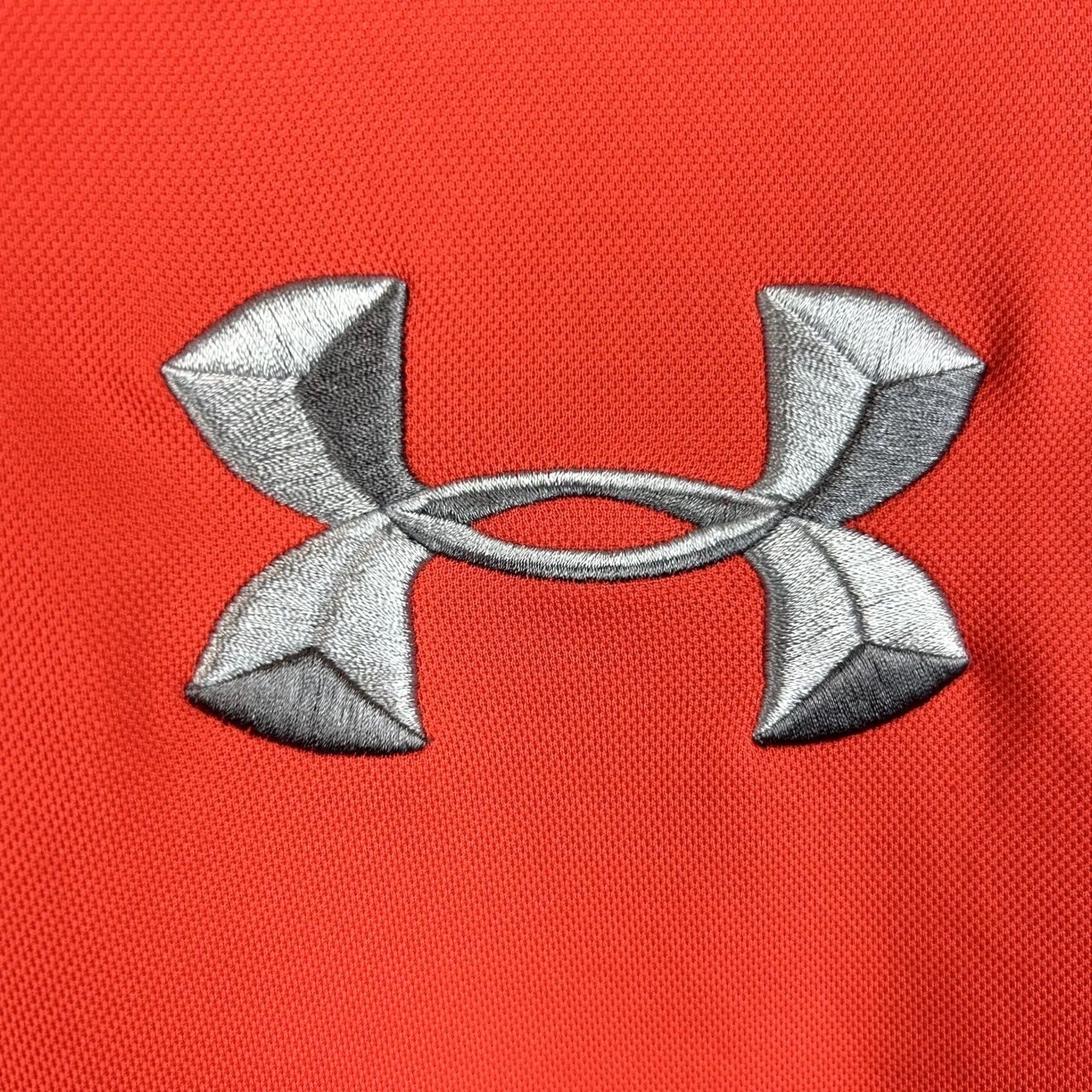 Under Armour Under Armour Polo Shirt Mens XL UA Tech Golf Coral Orange Big Logo Read Color Orange Logo All Seasons 27" Shoulder Size US XL / EU 56 / 4 - 4 Thumbnail